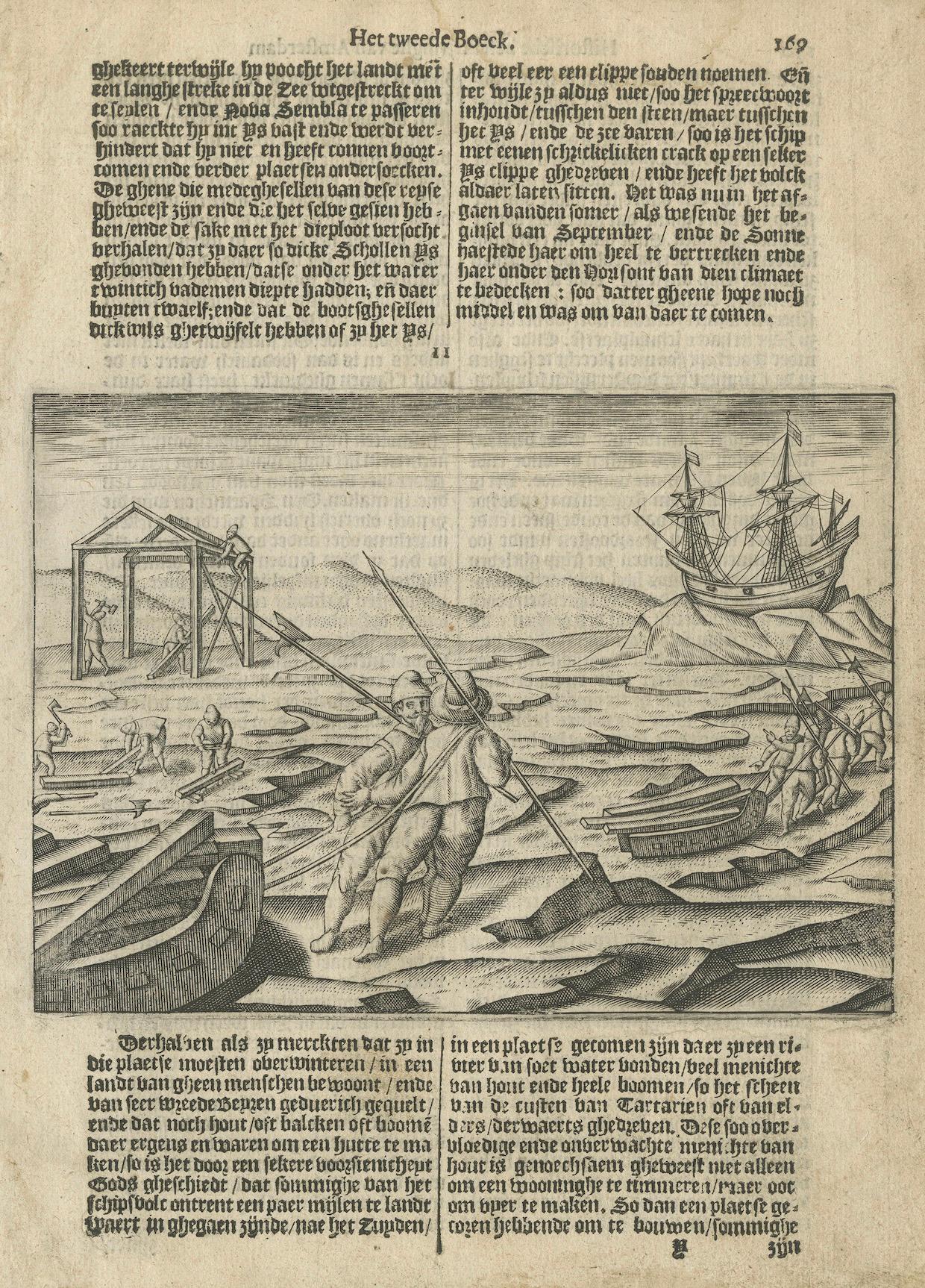 Early Polar Exploration Engraving – Dutch Arctic Camp, 1611
