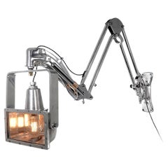 Antique Early Polished Aluminum Articulating X-Ray Arm Lamp #2