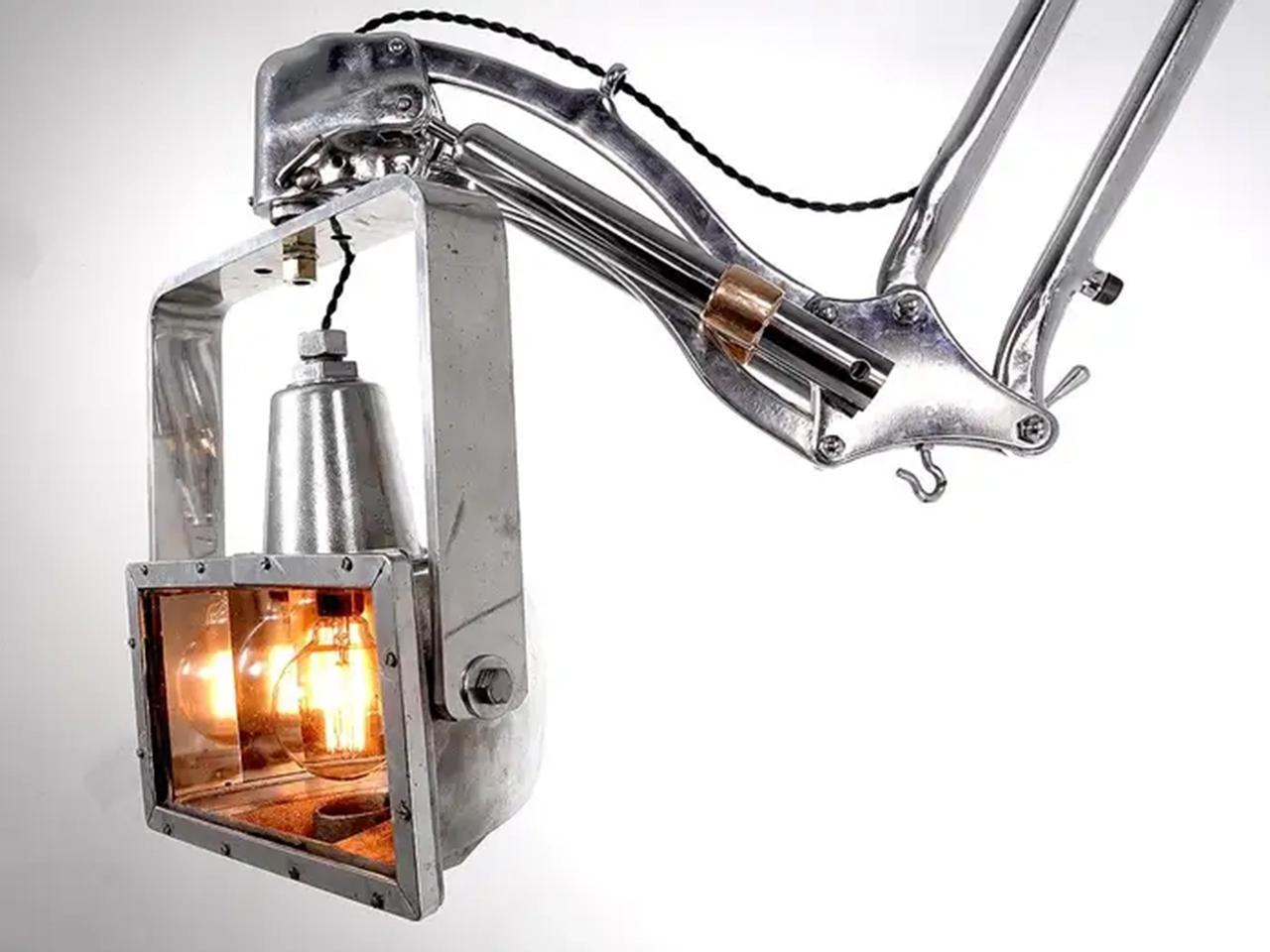 Industrial Early Polished Aluminum Articulating X-Ray Arm Lamp