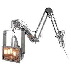 Early Polished Aluminum Articulating X-Ray Arm Lamp