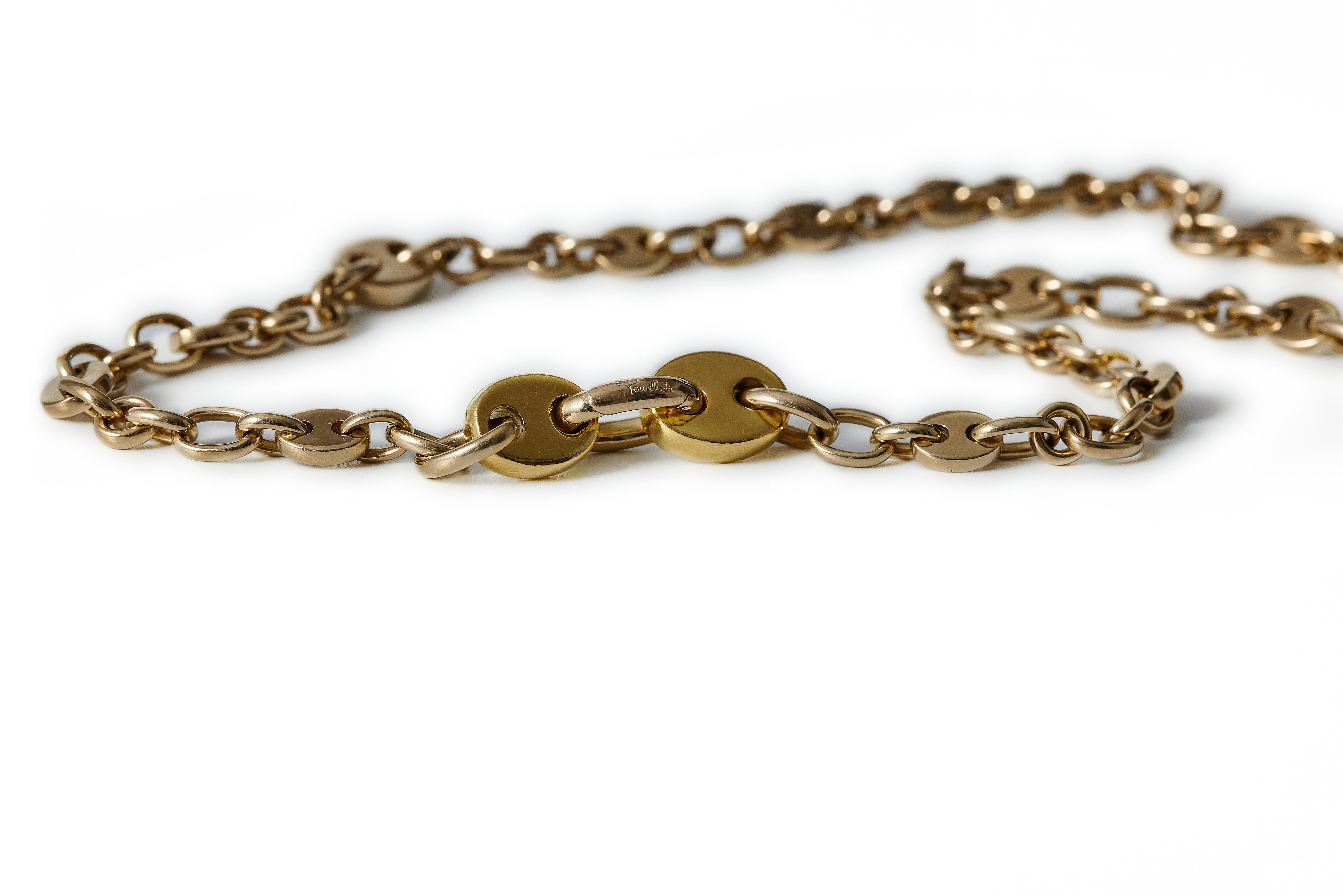 Collana a catena Marin in oro 18k, primi anni '70, Pomelatto. In condizioni buone in vendita a Malmö, Skåne län
