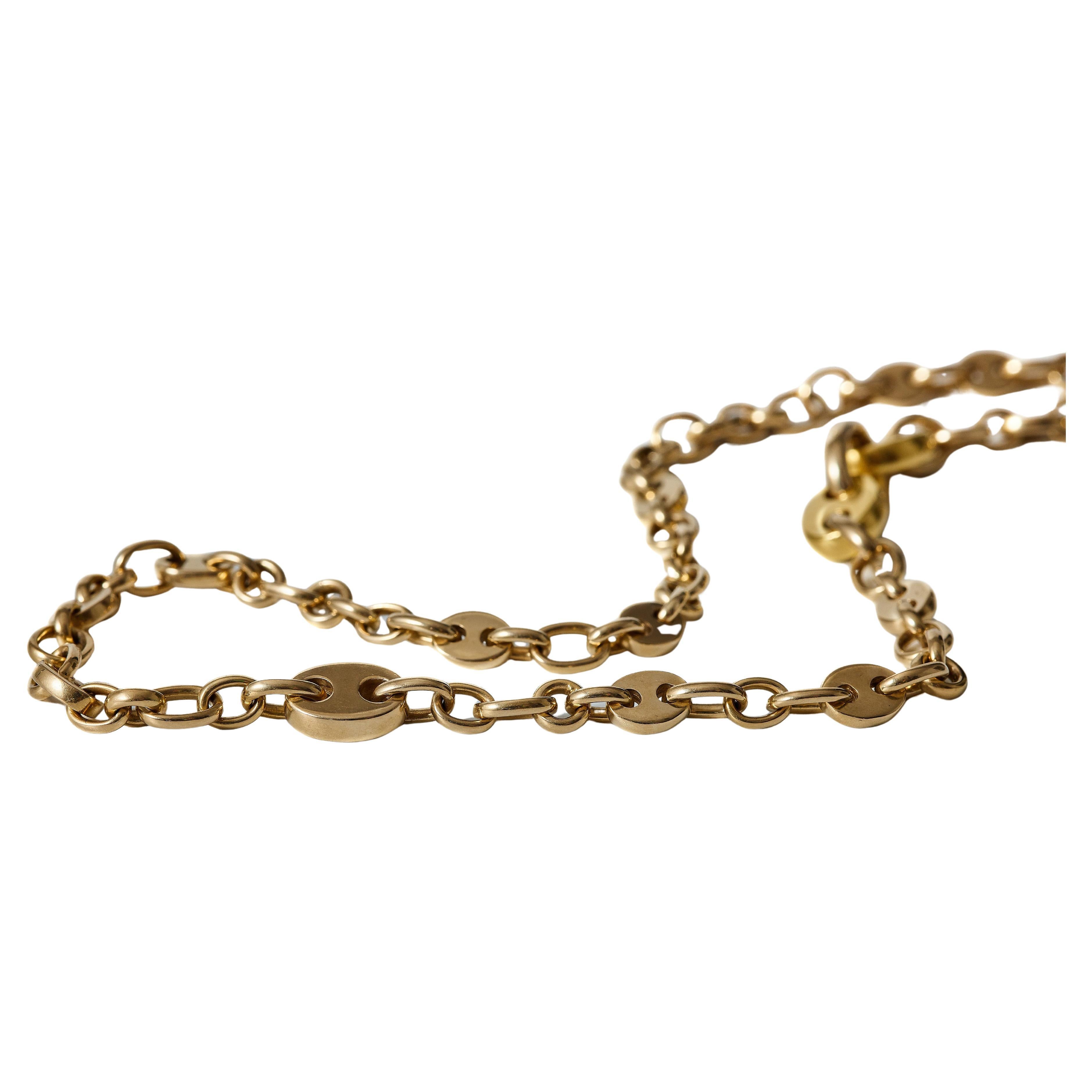 Collana a catena Marin in oro 18k, primi anni '70, Pomelatto. in vendita