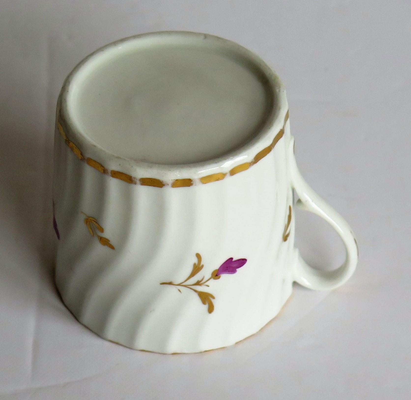 Early Porcelain Coffee Can Possibly Grainger Hand Painted and Gilded, circa 1800 10