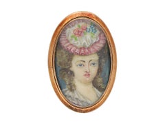 Early portrait miniature memorial ring, circa 1793.