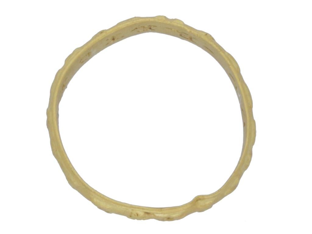 Early posy ring 'In the my choyse I do reioyse', circa 16th - 17th century. In Fair Condition For Sale In London, GB