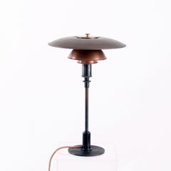 Early Poul Henningsen 3/2 Table Lamp Shades in Copper, 1930s