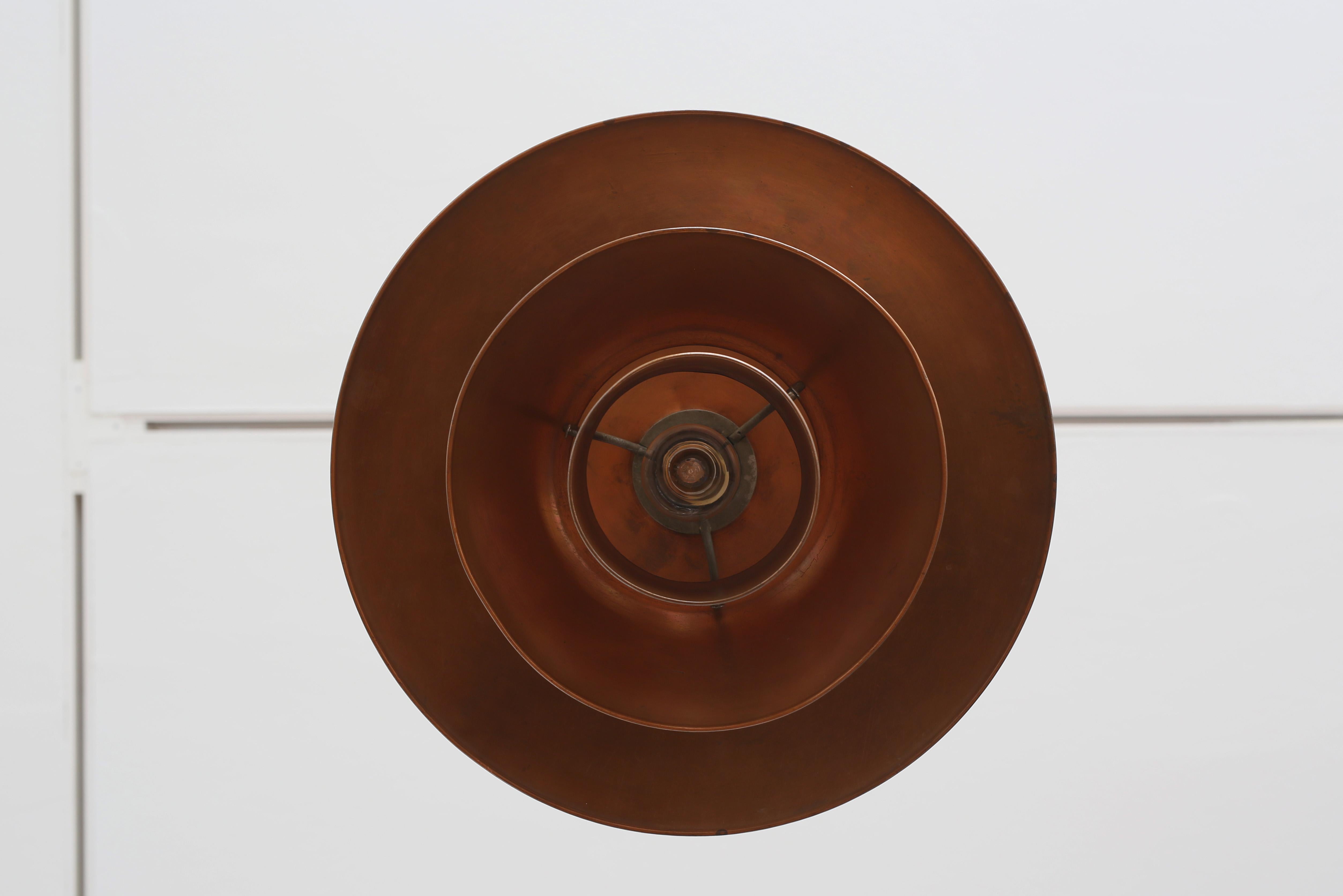 Scandinavian Modern Early Poul Henningsen 4/4 Copper Ceiling Lamp, 1926 For Sale