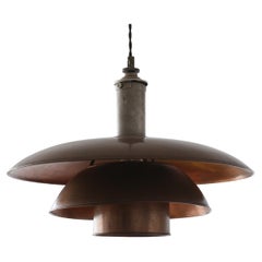 Vintage Early Poul Henningsen 4/4 Copper Ceiling Lamp, 1926