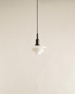 Early Poul Henningsen "PH-3/3" in Brass & Glass Pendant by Louis Poulsen, 1920s