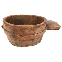 Early Primitive Carved Wood Bowl