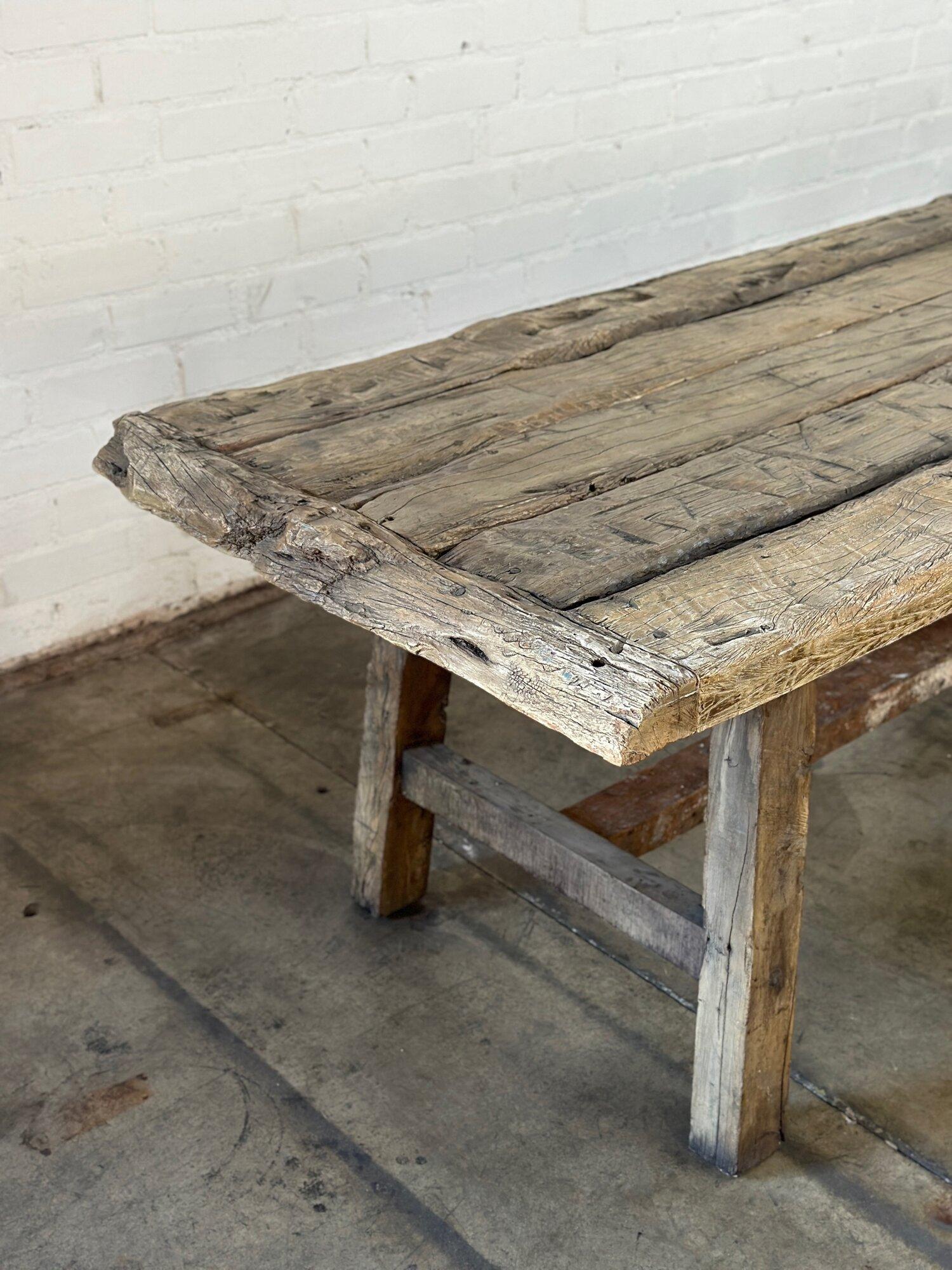 Early Primitive dining table For Sale 2