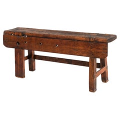 Early Oak Work Console Sofa Table