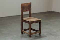 Early Primitive Pine Chair From Sweden, Circa 1800
