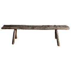 Early Primitive Wood Bench
