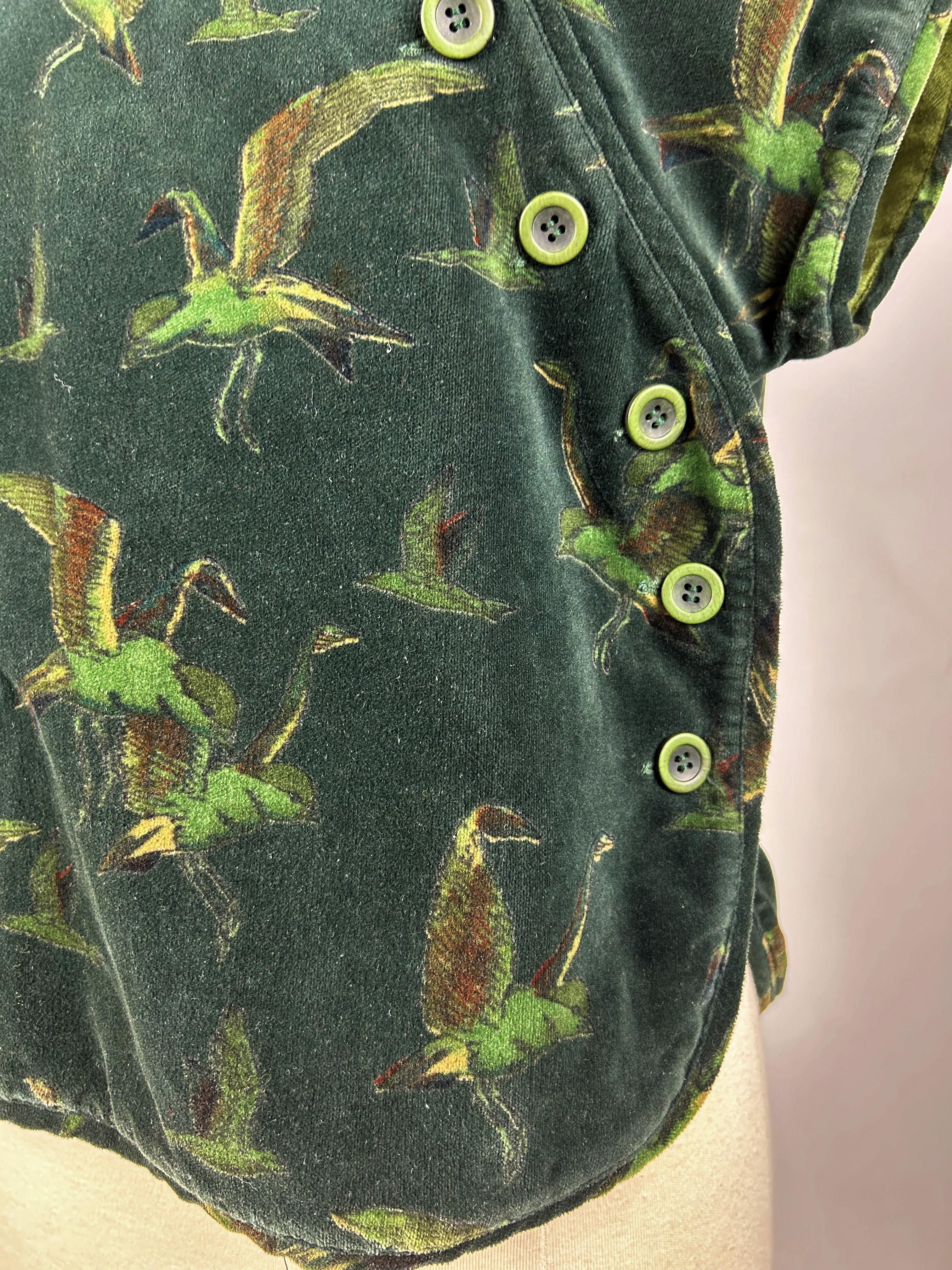 Frühes bedrucktes Bolero aus Samt von Kenzo Takada – Frankreich, um 1975 im Angebot 7