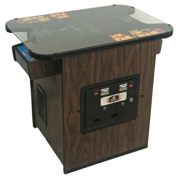 Early Production 1st Generation Ms. Pac-Man Cocktail Table with ...