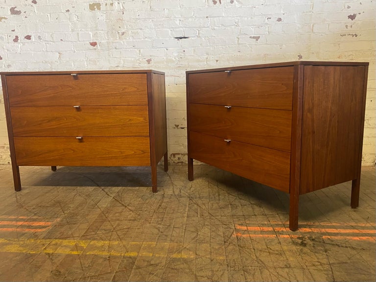 American Early Production 3 Drawer Chests Designed by Florence Knoll / Knoll For Sale