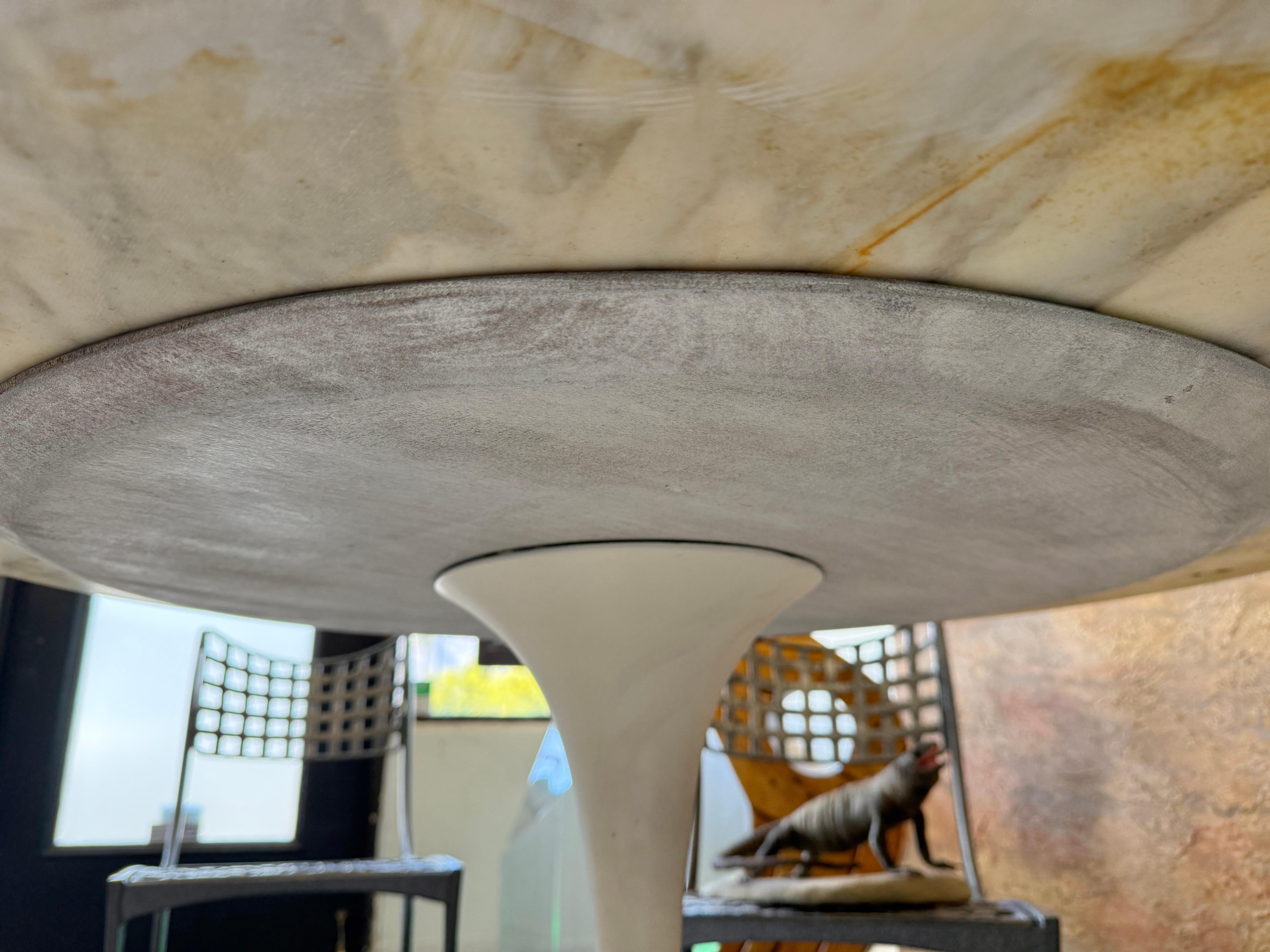 Haut Saarinen Tulip avec plateau en marbre Knoll, première production 42 pouces en vente 7