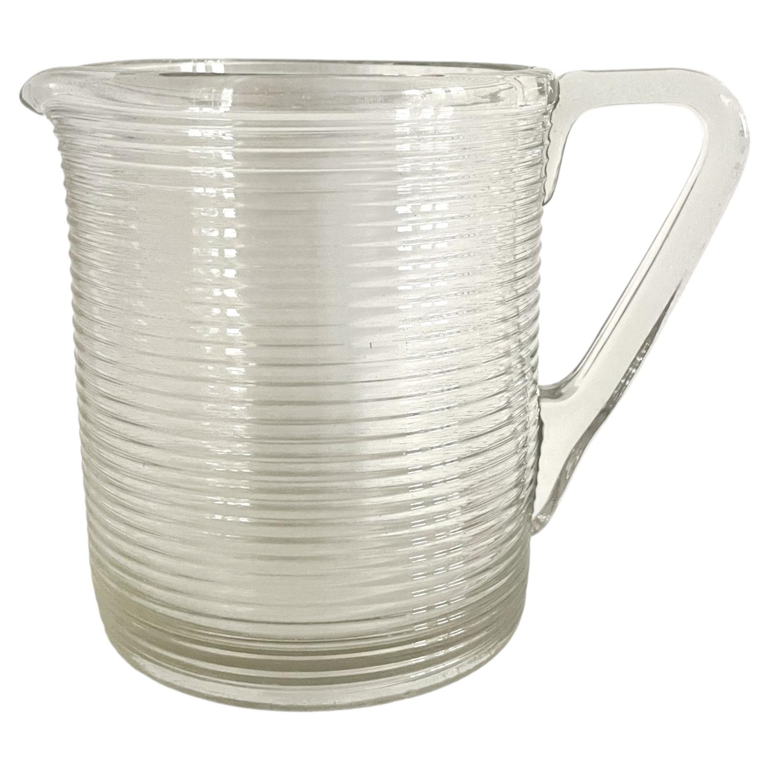 Early Production Aino Aalto glass Jug Pitcher, Karhula, modernist 1930's