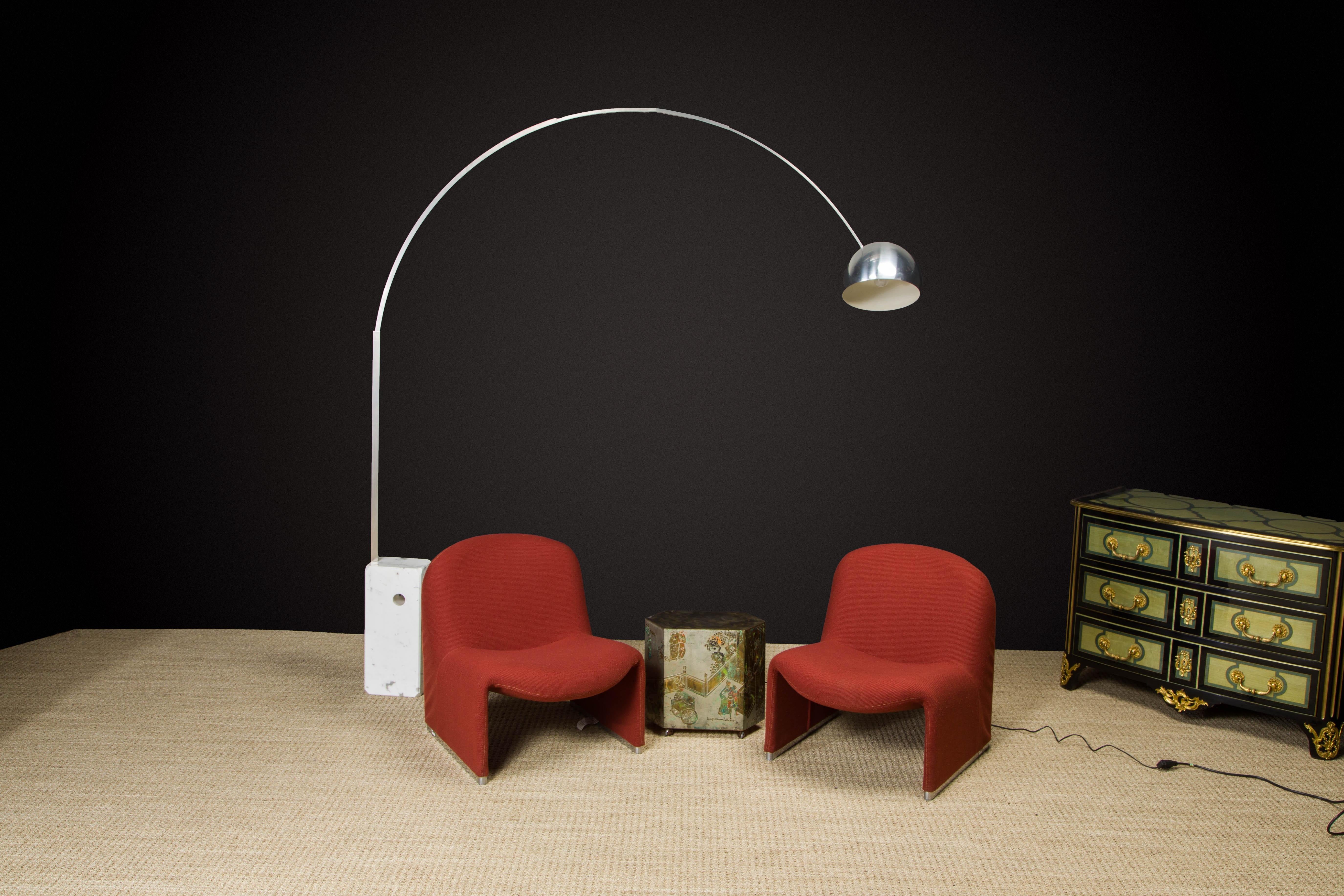 Early Production 'Arco' Marble Floor Lamp by Castiglioni for Flos, 1962, Signed  In Good Condition In Los Angeles, CA
