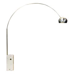 Early Production 'Arco' Marble Floor Lamp by Castiglioni for Flos, 1962, Signed