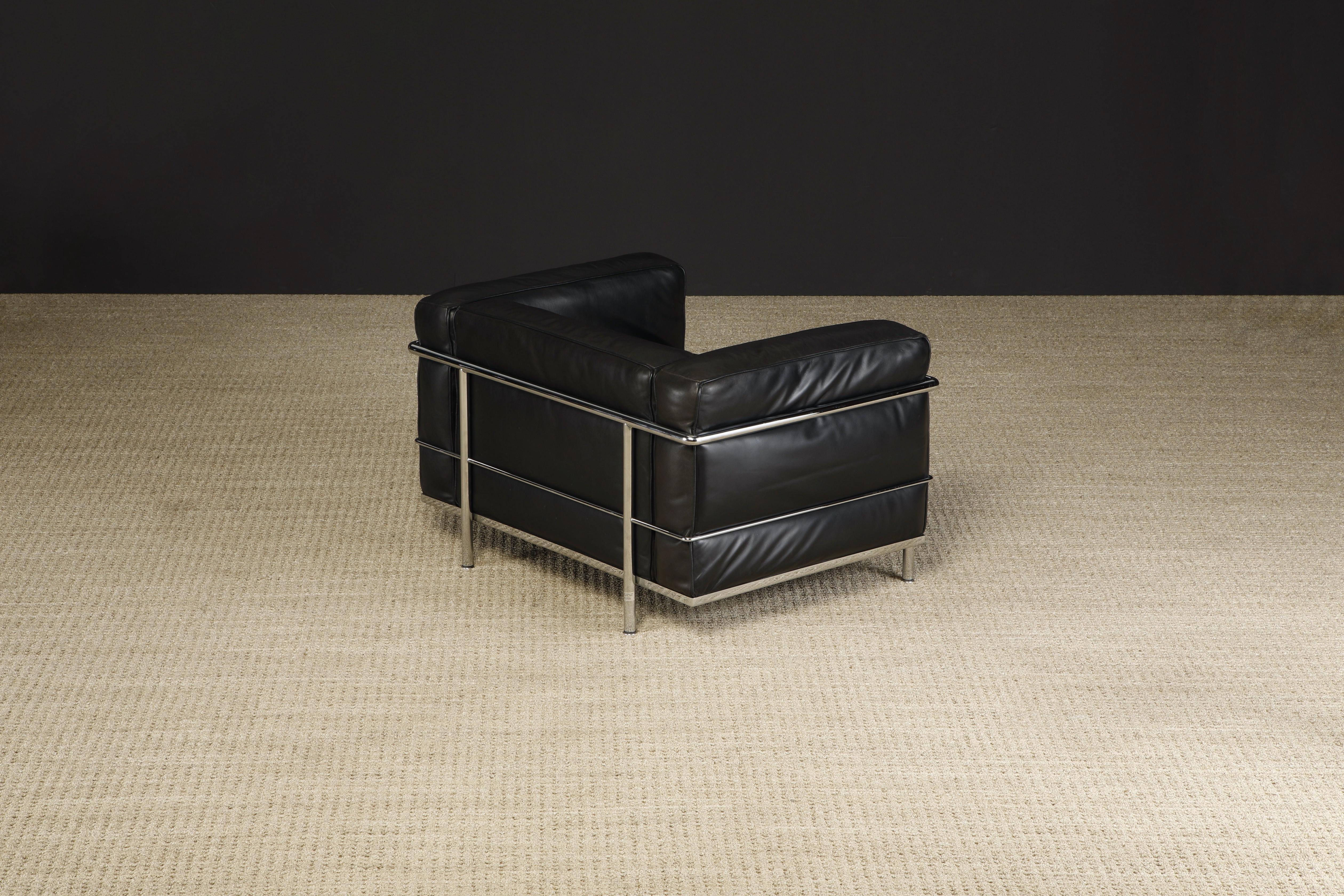 Bauhaus Early Production Collectors LC3 Club Chairs by Le Corbusier for Cassina, Signed