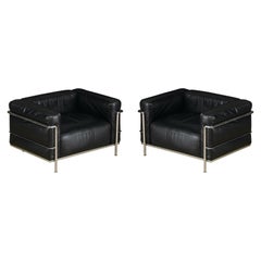 Early Production Collectors LC3 Club Chairs by Le Corbusier for Cassina, Signed