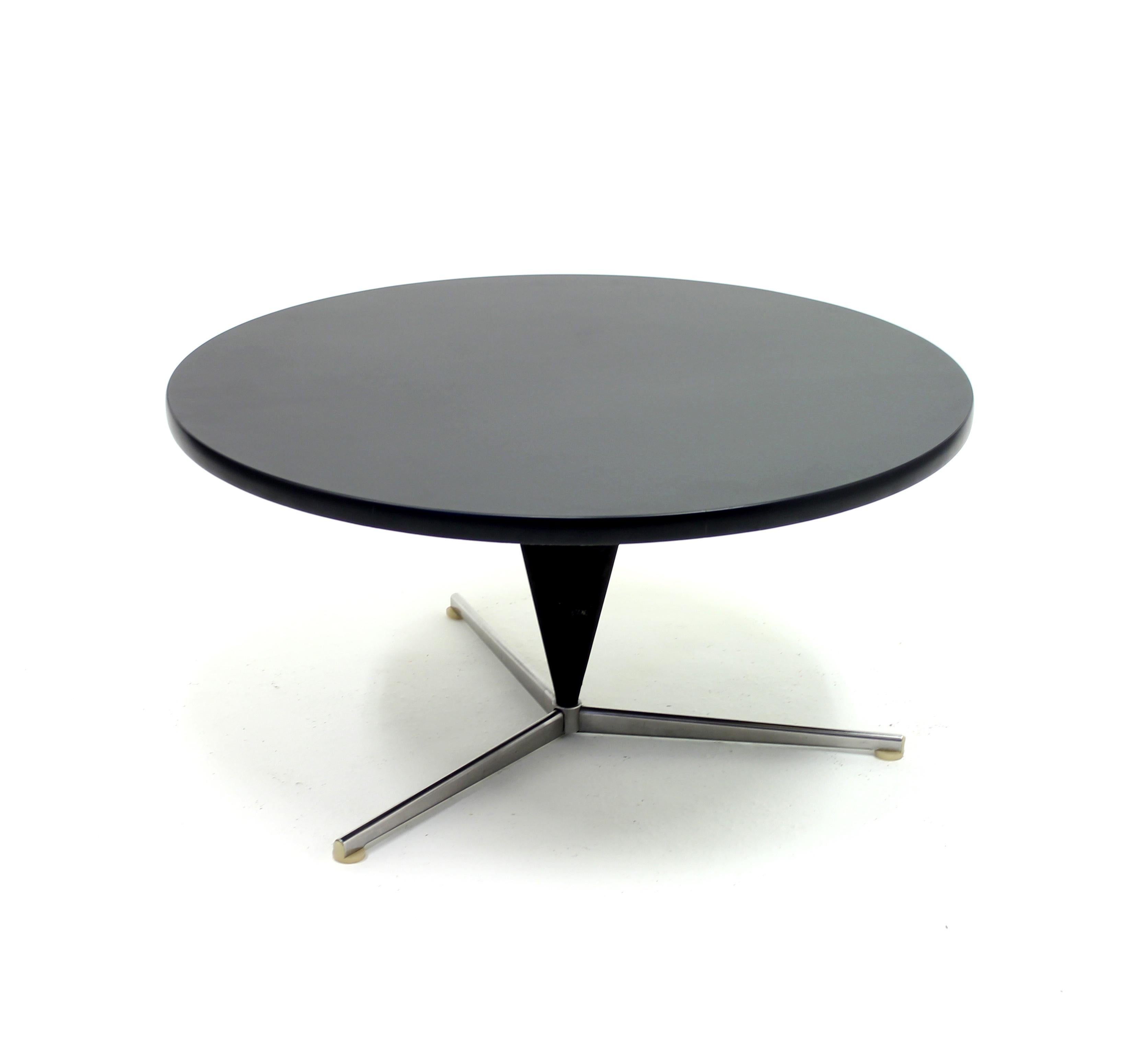 Metal Early production Cone Table by Verner Panton for Plus-Linje, 1950s