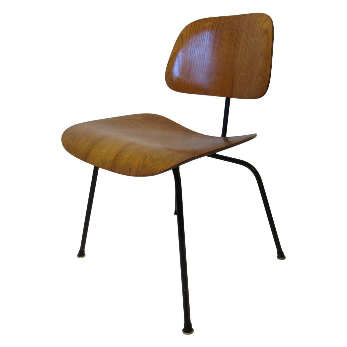 Early Production Eames DCM Molded Wood Side Chairs for Herman Miller at 1stDibs