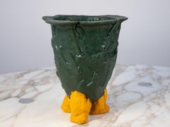 Early Production Gaetano Pesce Amazonia Vase, Green and Yellow