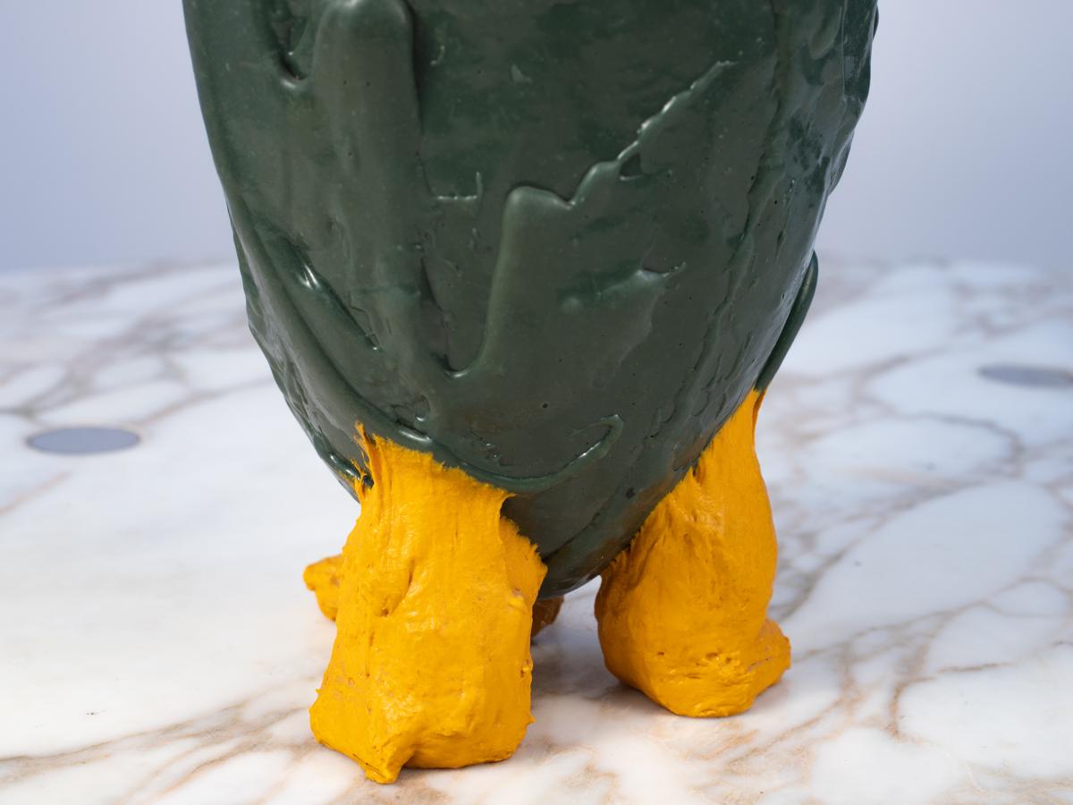 Resin Early Production Gaetano Pesce Amazonia Vase, Green and Yellow For Sale