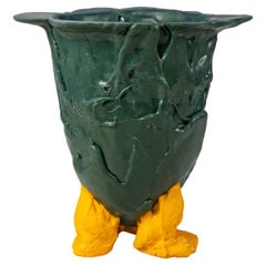 Early Production Gaetano Pesce Amazonia Vase, Green and Yellow