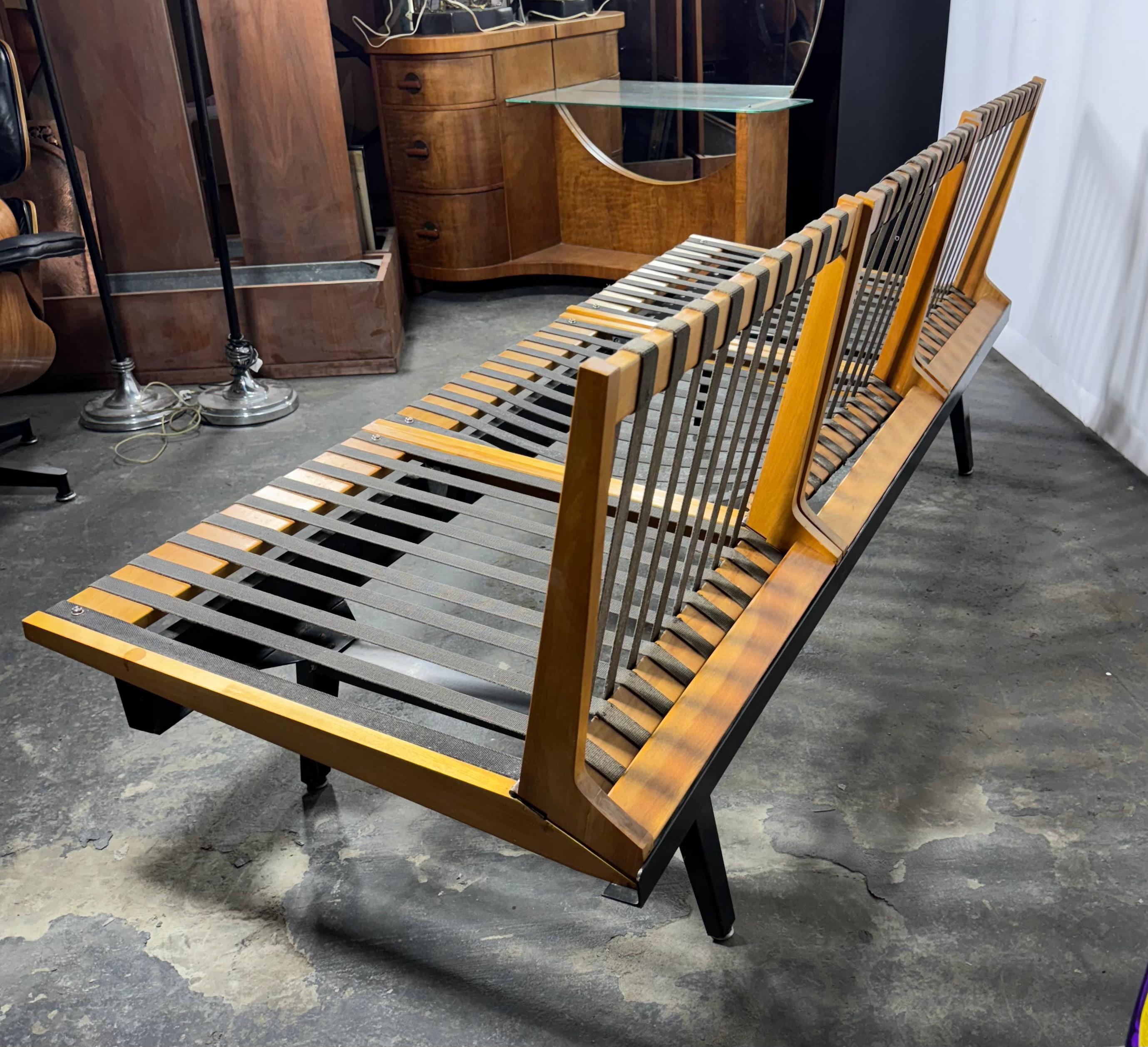 Milieu du XXe siècle Sofa modulaire à cadre en acier George Nelson/Herman Miller, première production en vente