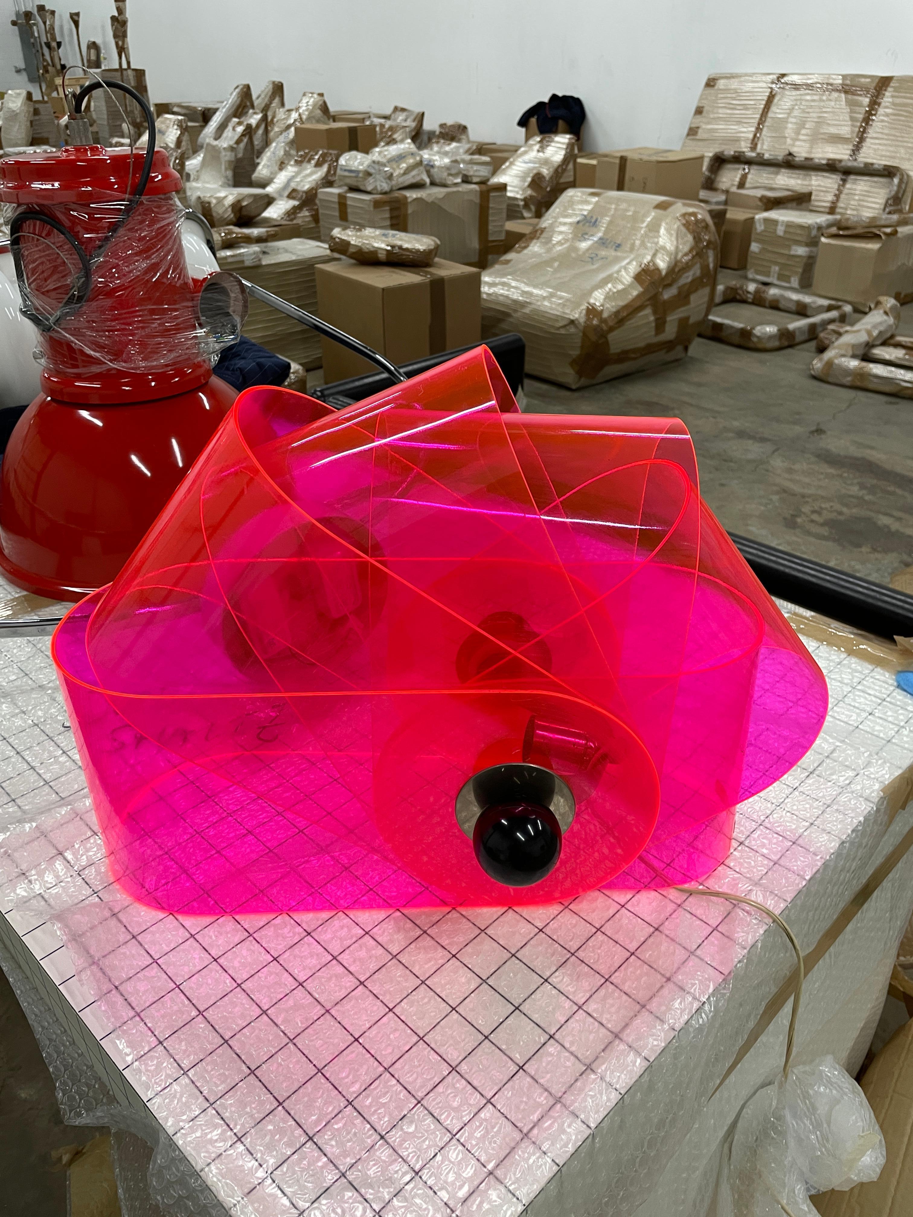 Frühe Produktionslampe „Gherpe“ in Rosa von Superstudio für Poltronova im Zustand „Gut“ im Angebot in Skokie, IL