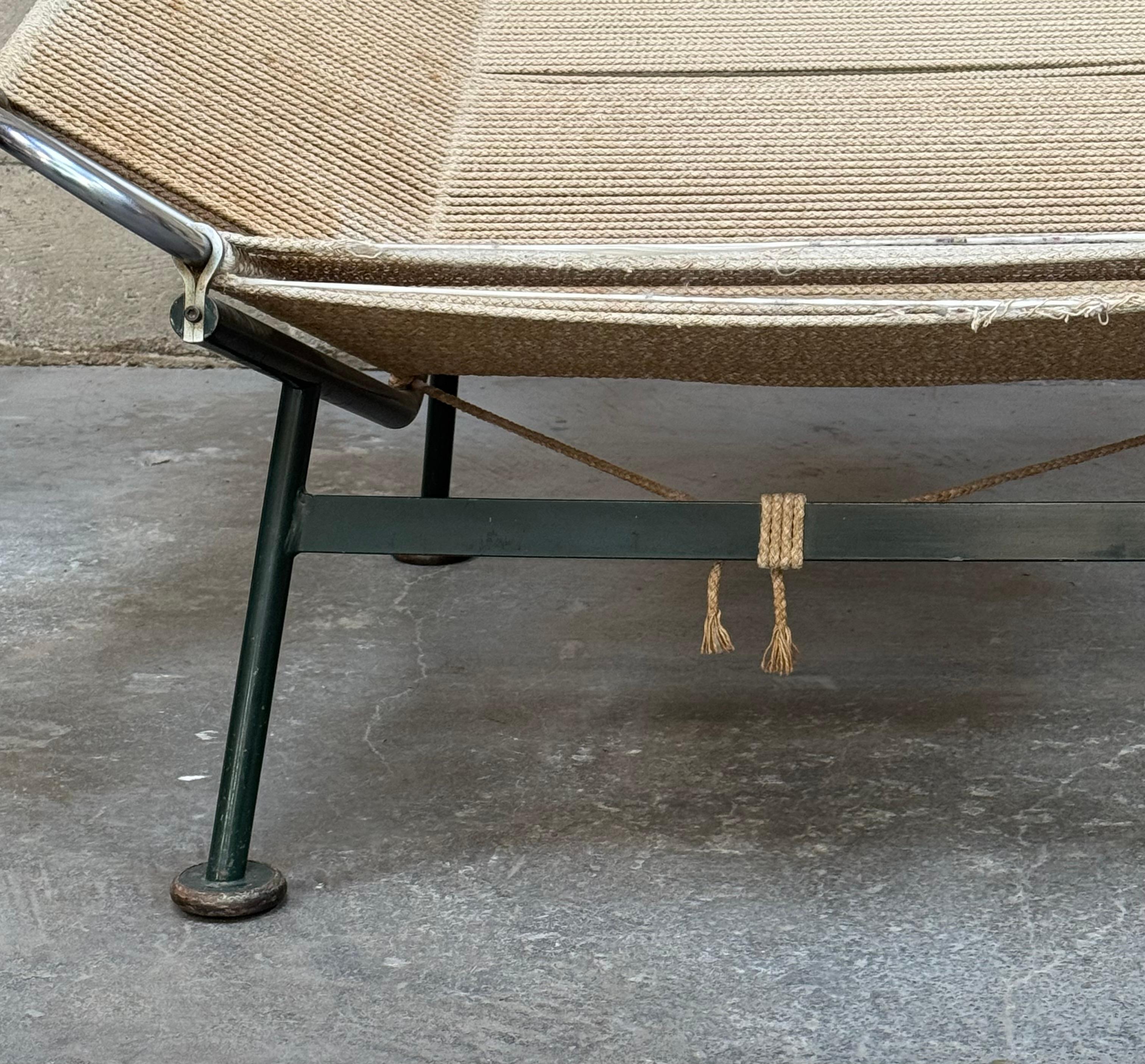 Telaio verde di prima produzioneHans Wegner Flag Halyard Lounge PP225 Getama in vendita 4