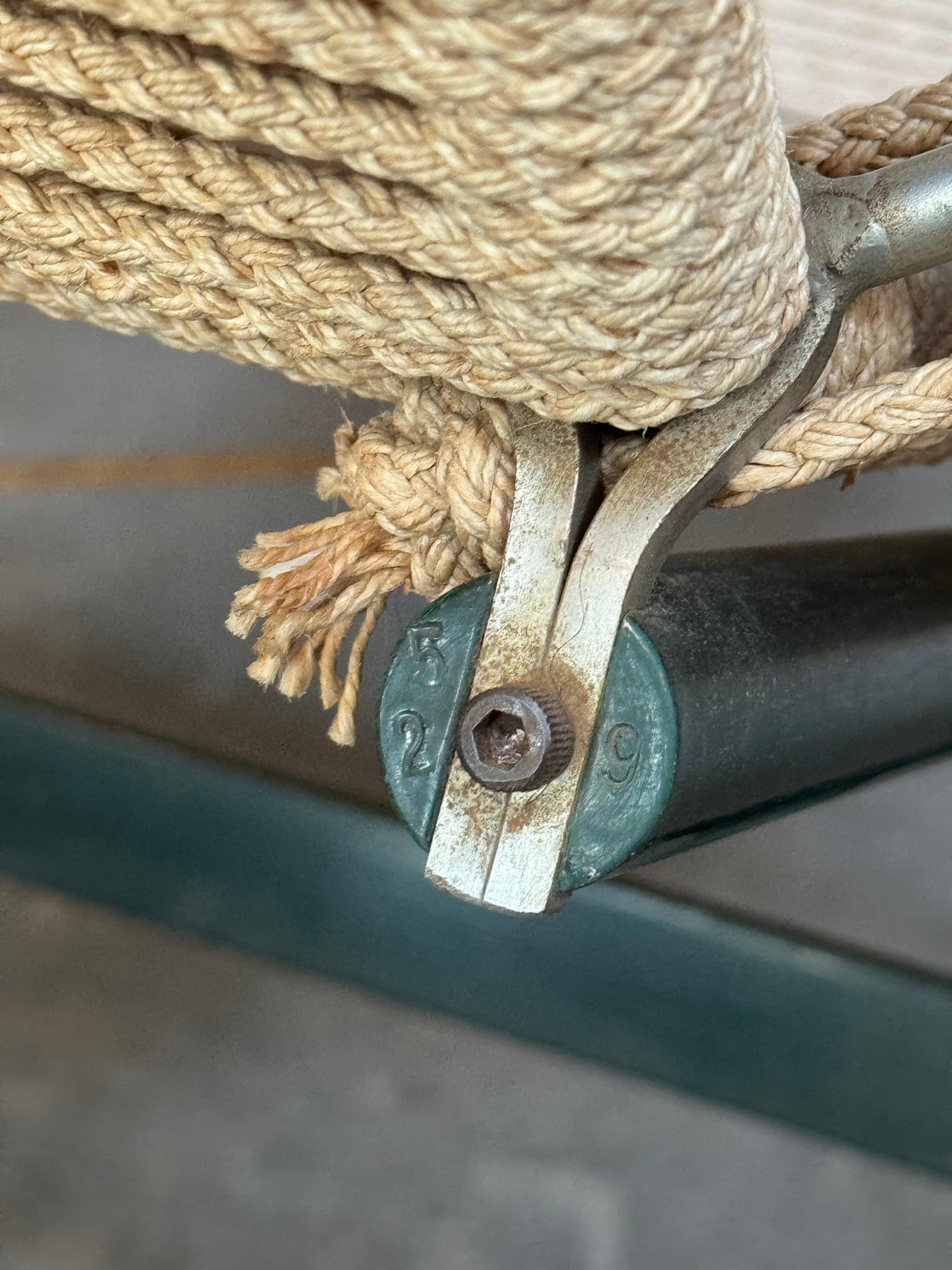 Telaio verde di prima produzioneHans Wegner Flag Halyard Lounge PP225 Getama in vendita 7