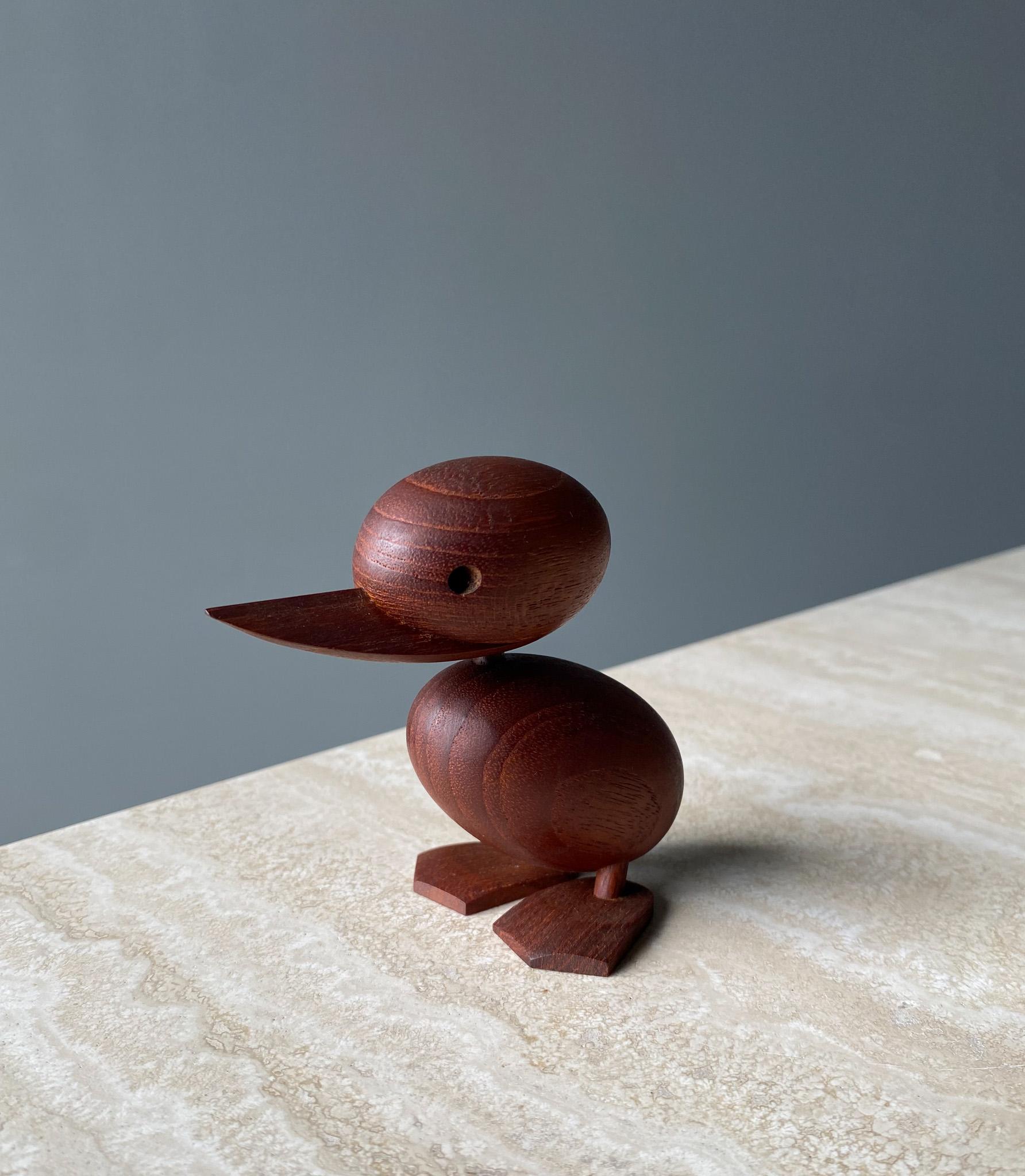 Early Production Hans Bølling Teak Duckling, Denmark, 1950s. Very good original condition.