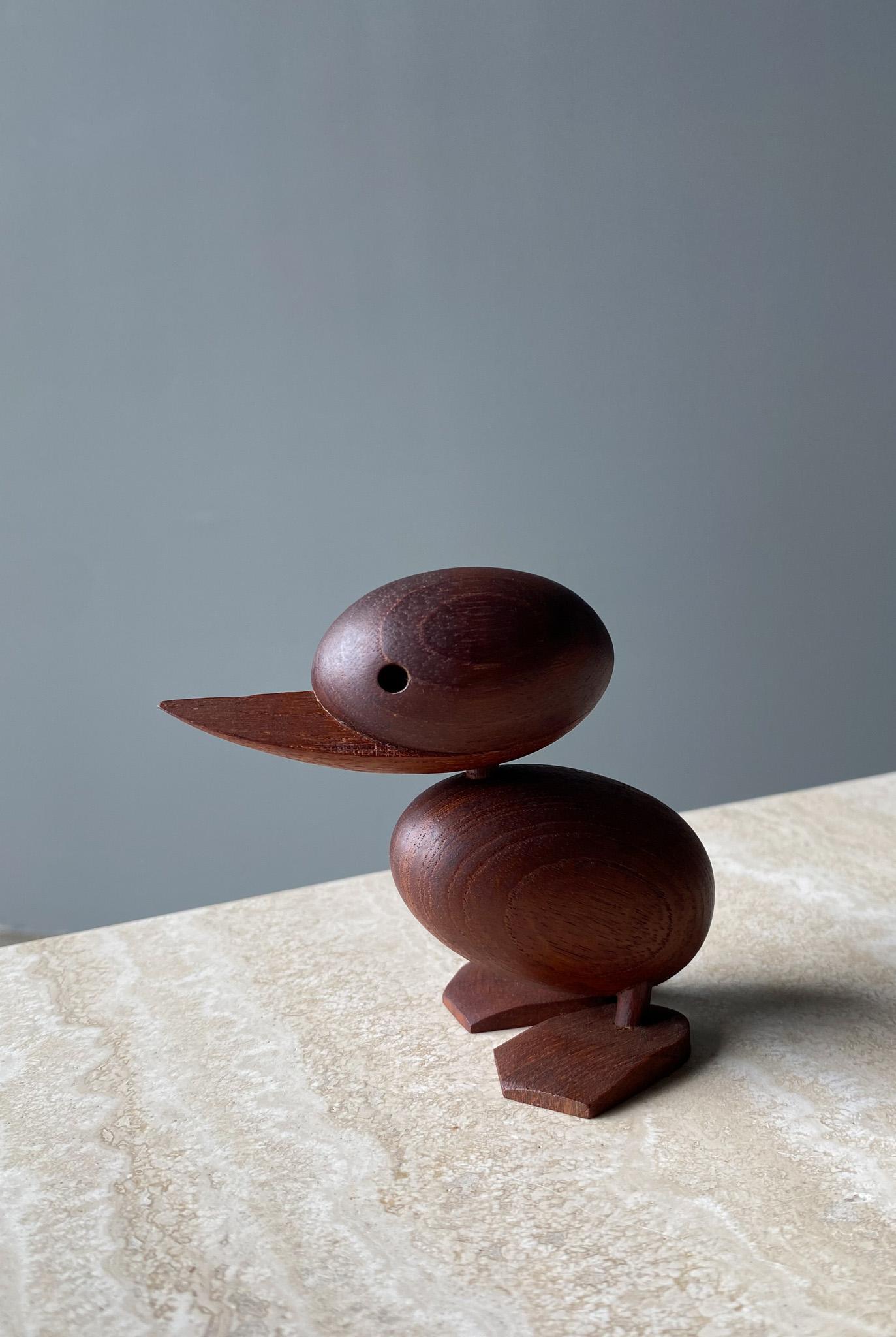 Early Production Hans Bølling Teak Duckling, Denmark, 1950s In Good Condition In San Juan Capistrano, CA