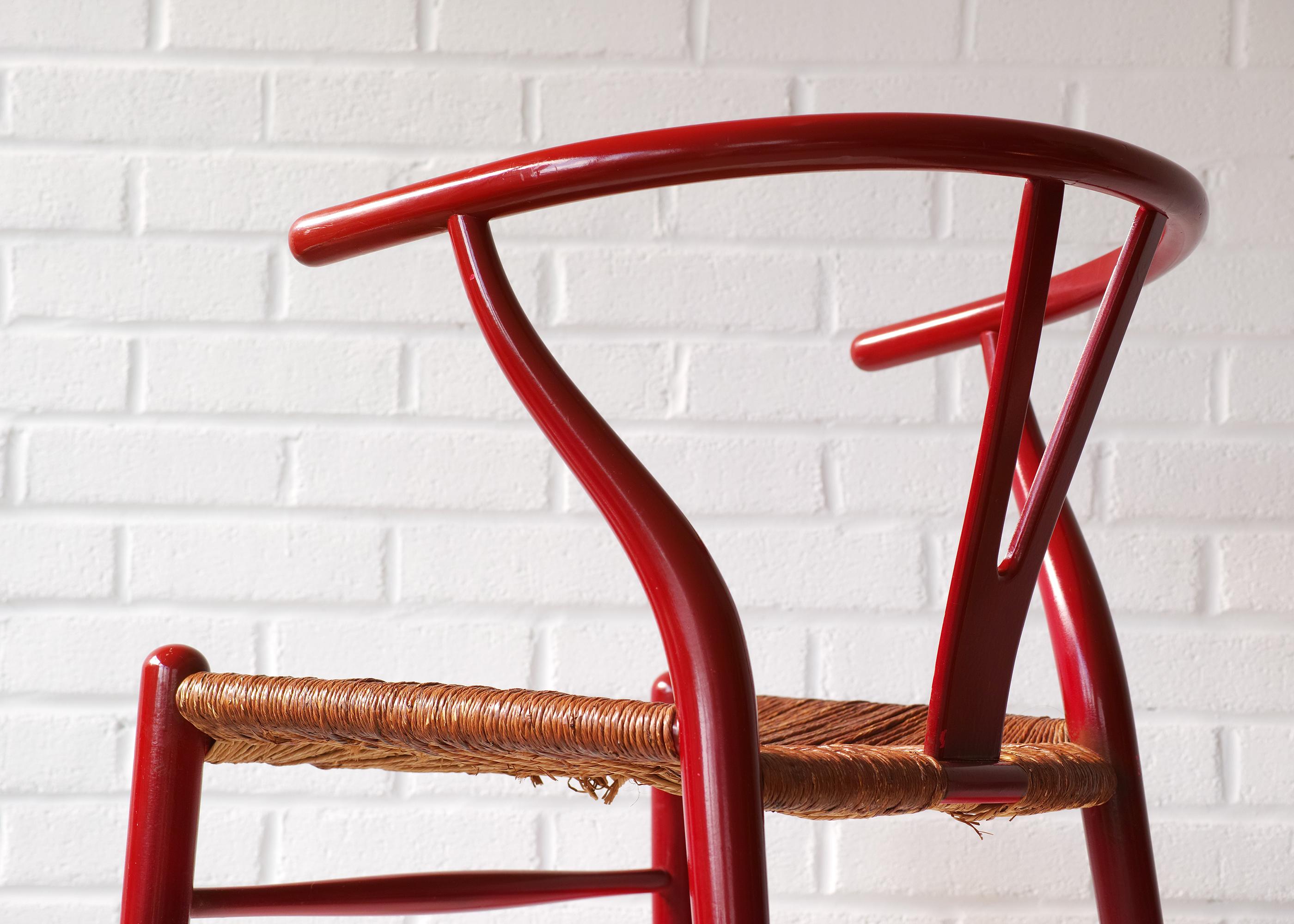 Early Production Hans Wegner CH24 Wishbone Chair (Skandinavische Moderne) im Angebot