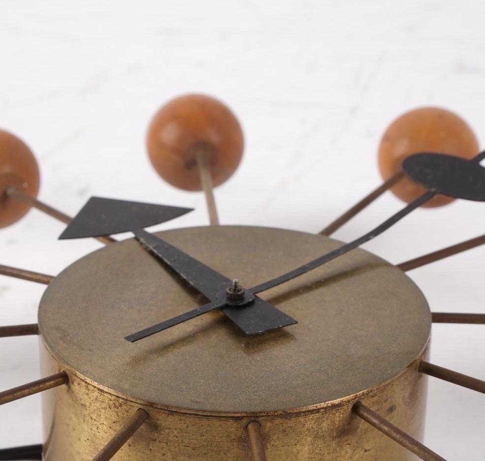 Mid-Century Modern Early Production Iconic Ball Clock Designed by George Nelson for Howard Miller For Sale