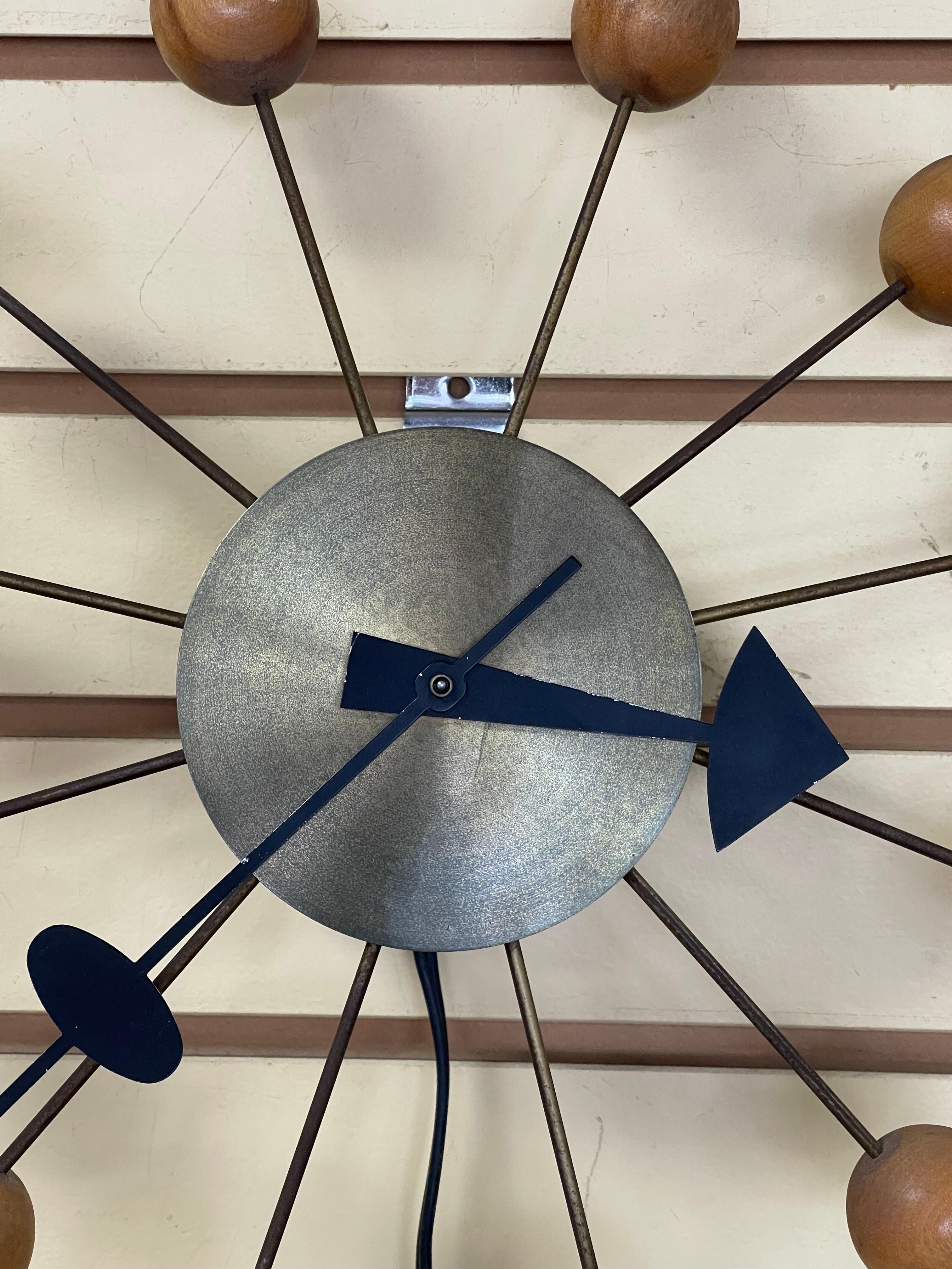 American Early Production Iconic Ball Clock Designed by George Nelson for Howard Miller For Sale
