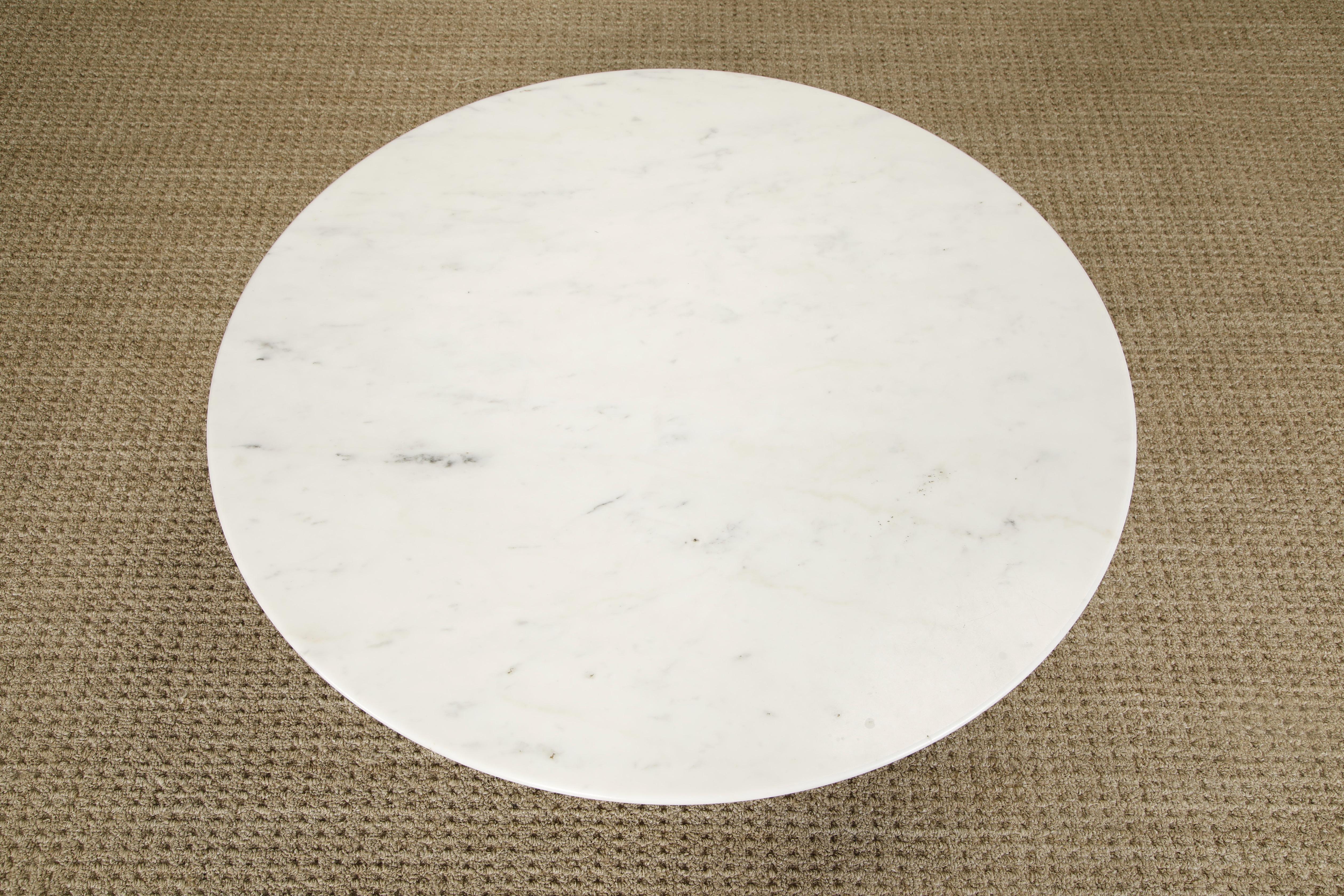 Early Production Knoll Associates Marble Tulip Coffee Table, c 1959, Signed 1