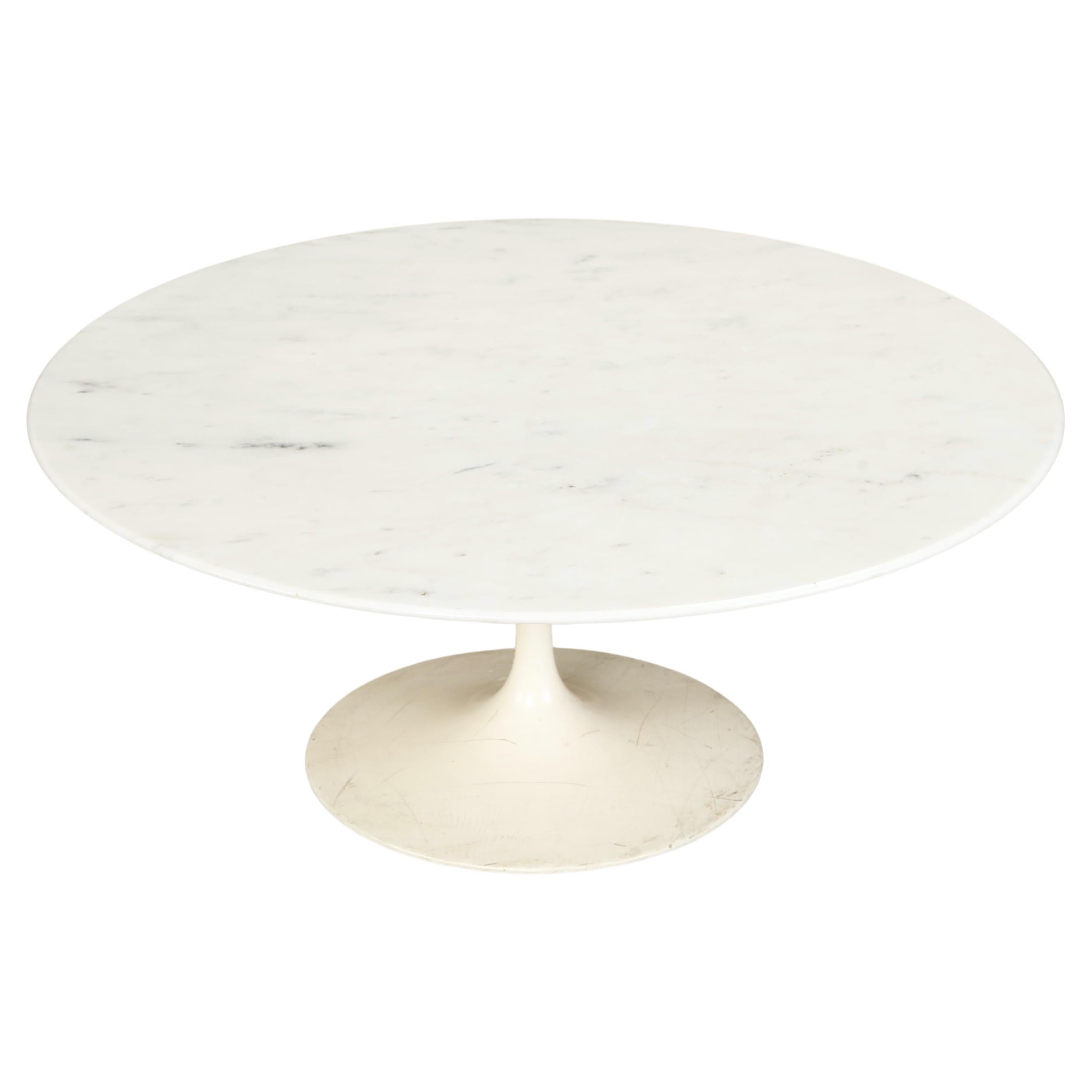 Early Production Knoll Associates Marble Tulip Coffee Table, c 1959, Signed