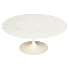 Retro Early Production Knoll Associates Marble Tulip Coffee Table, c 1959, Signed