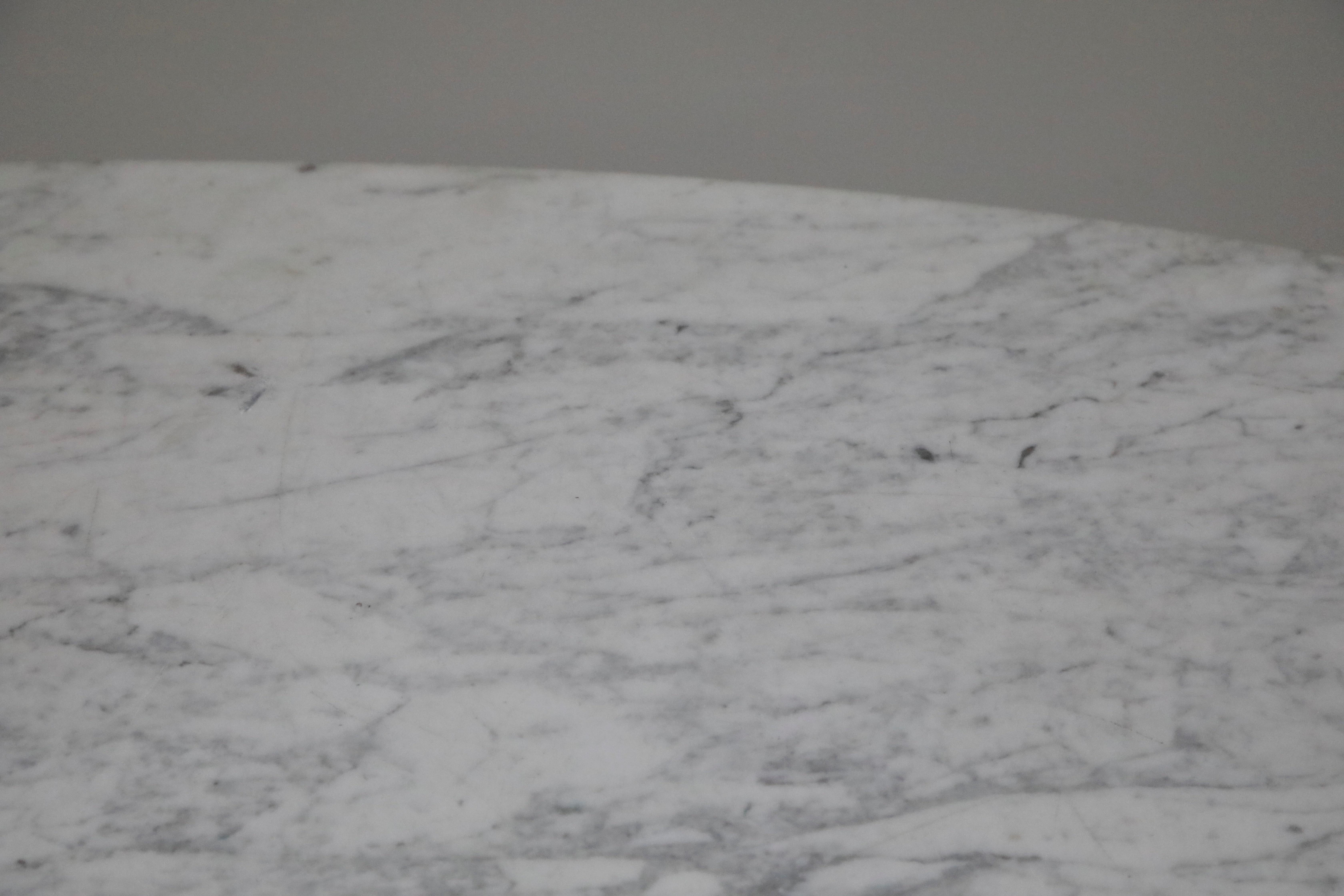 Early Production Knoll International Oval Marble Tulip Dining Table, Signed 1969 1