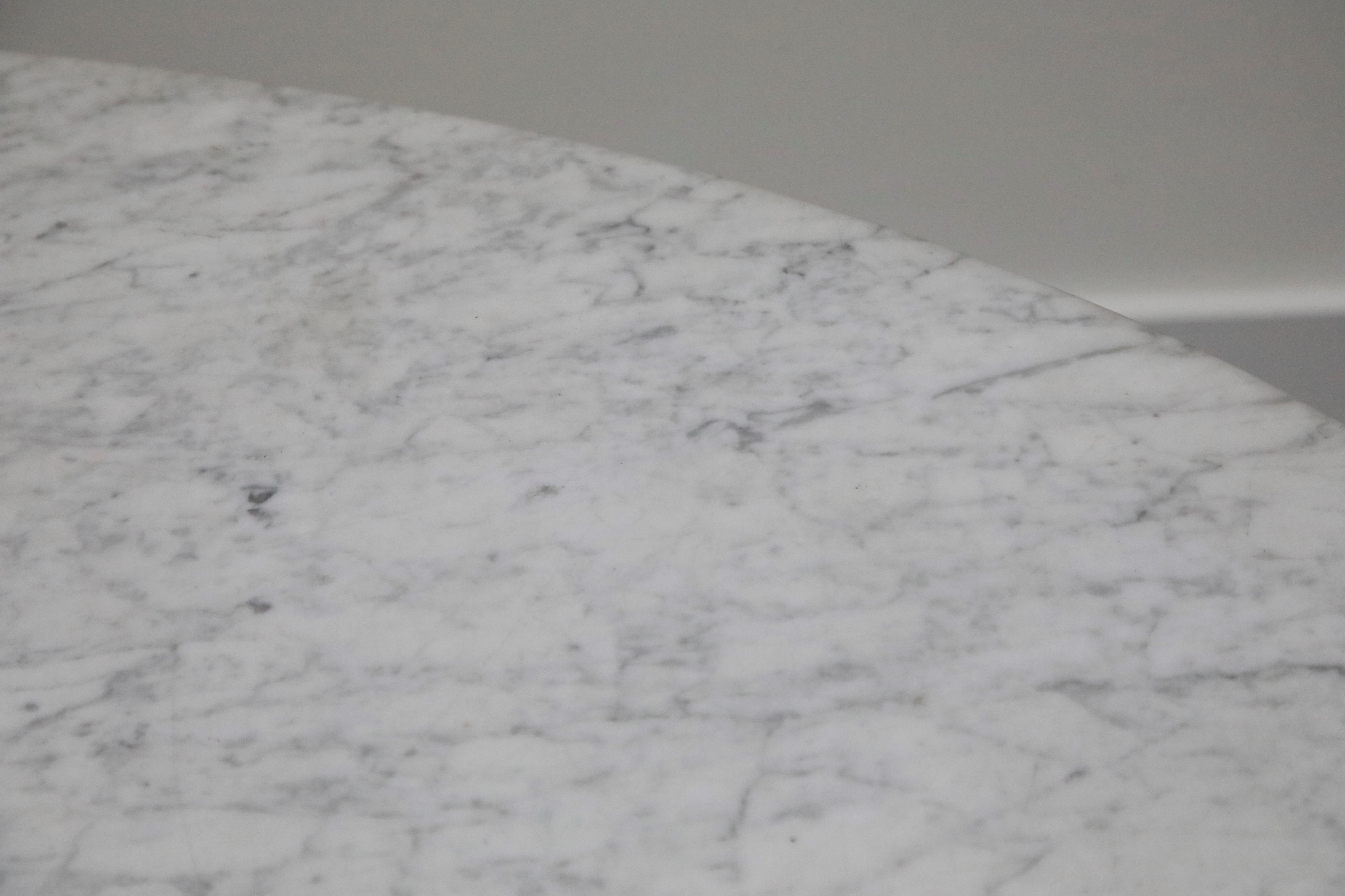 Early Production Knoll International Oval Marble Tulip Dining Table, Signed 1969 2