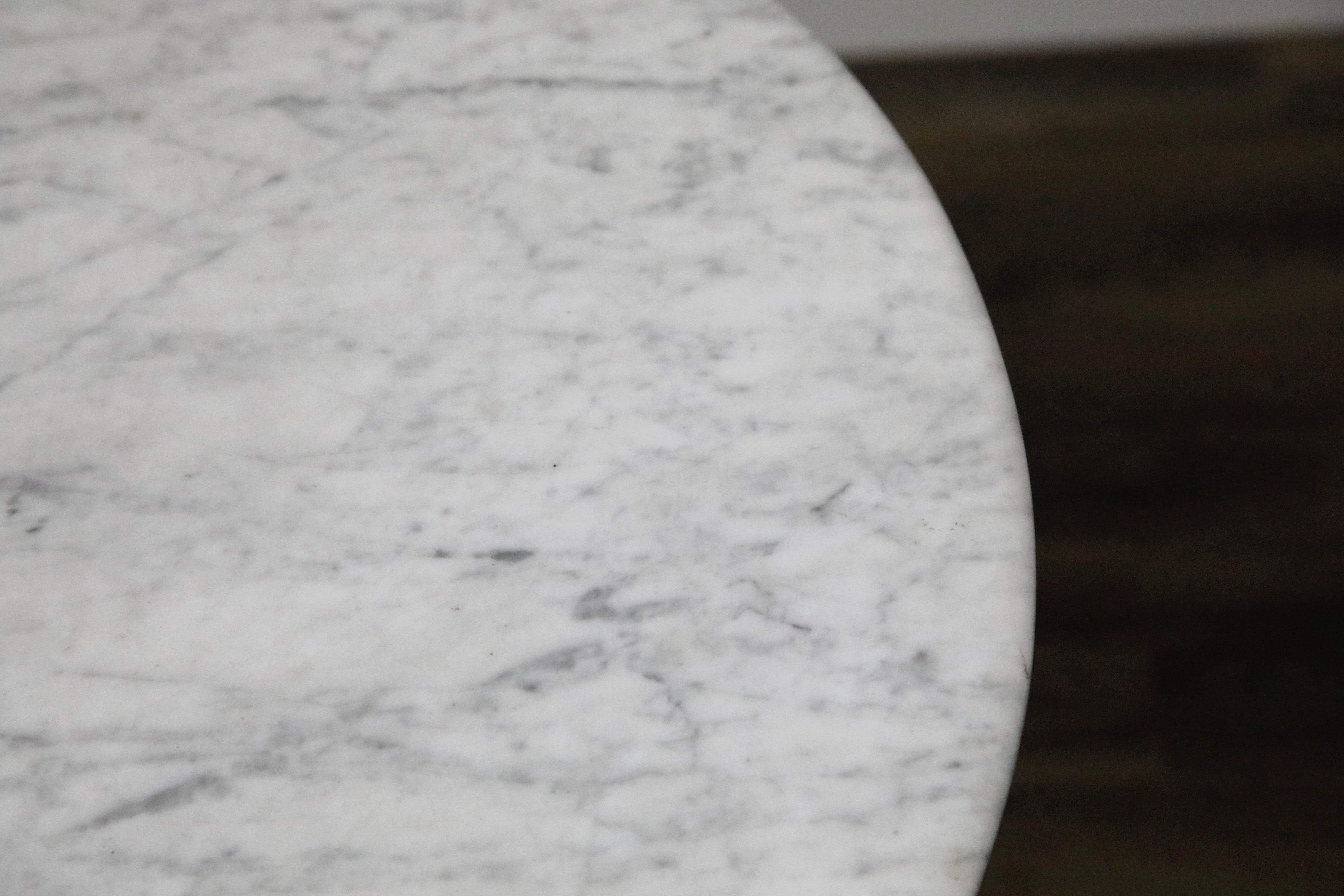 Early Production Knoll International Oval Marble Tulip Dining Table, Signed 1969 3