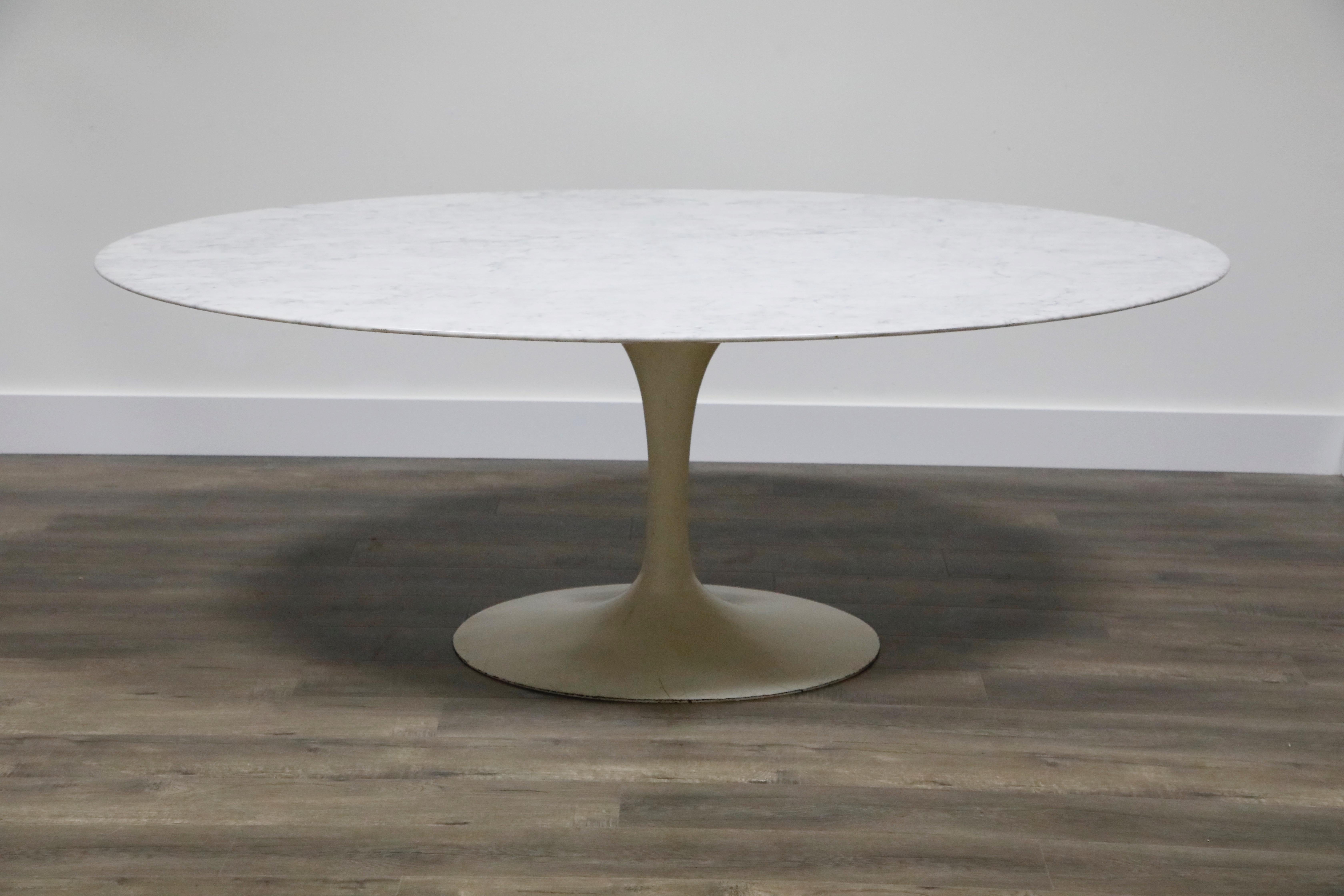 oval marble tulip table