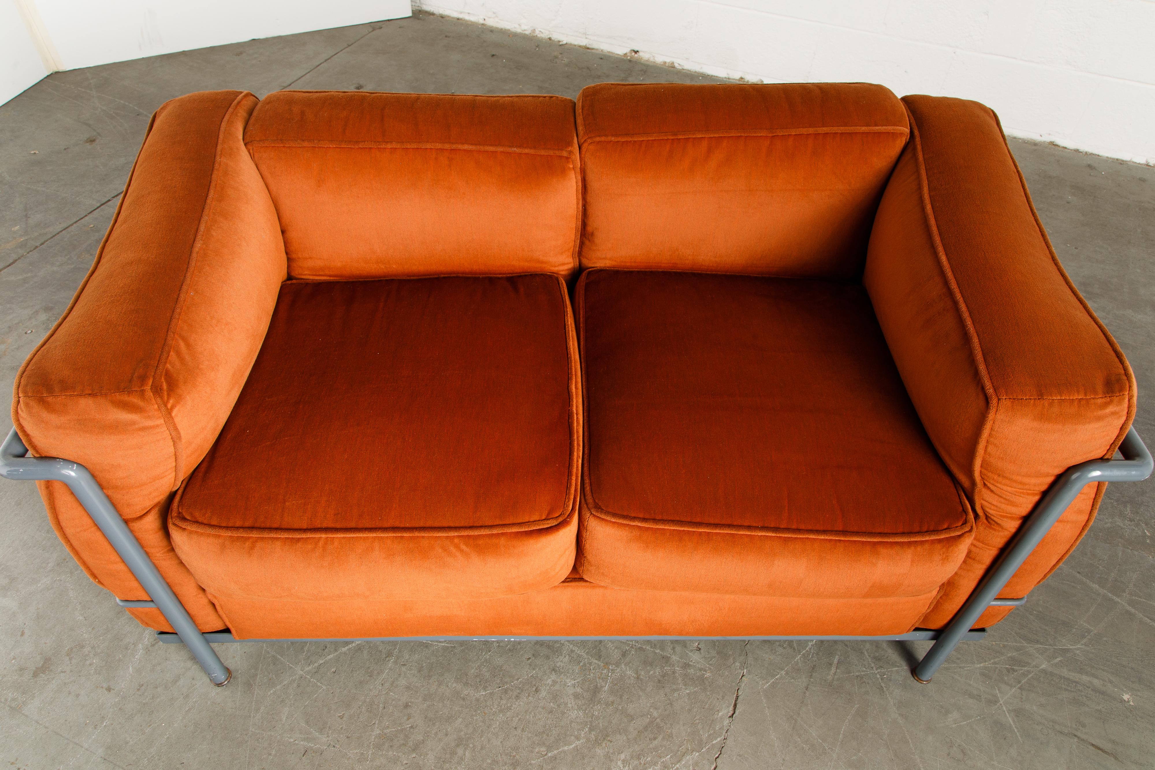 Early Production LC2 Loveseat Sofa by Le Corbusier for Cassina, c. 1965, Signed 3