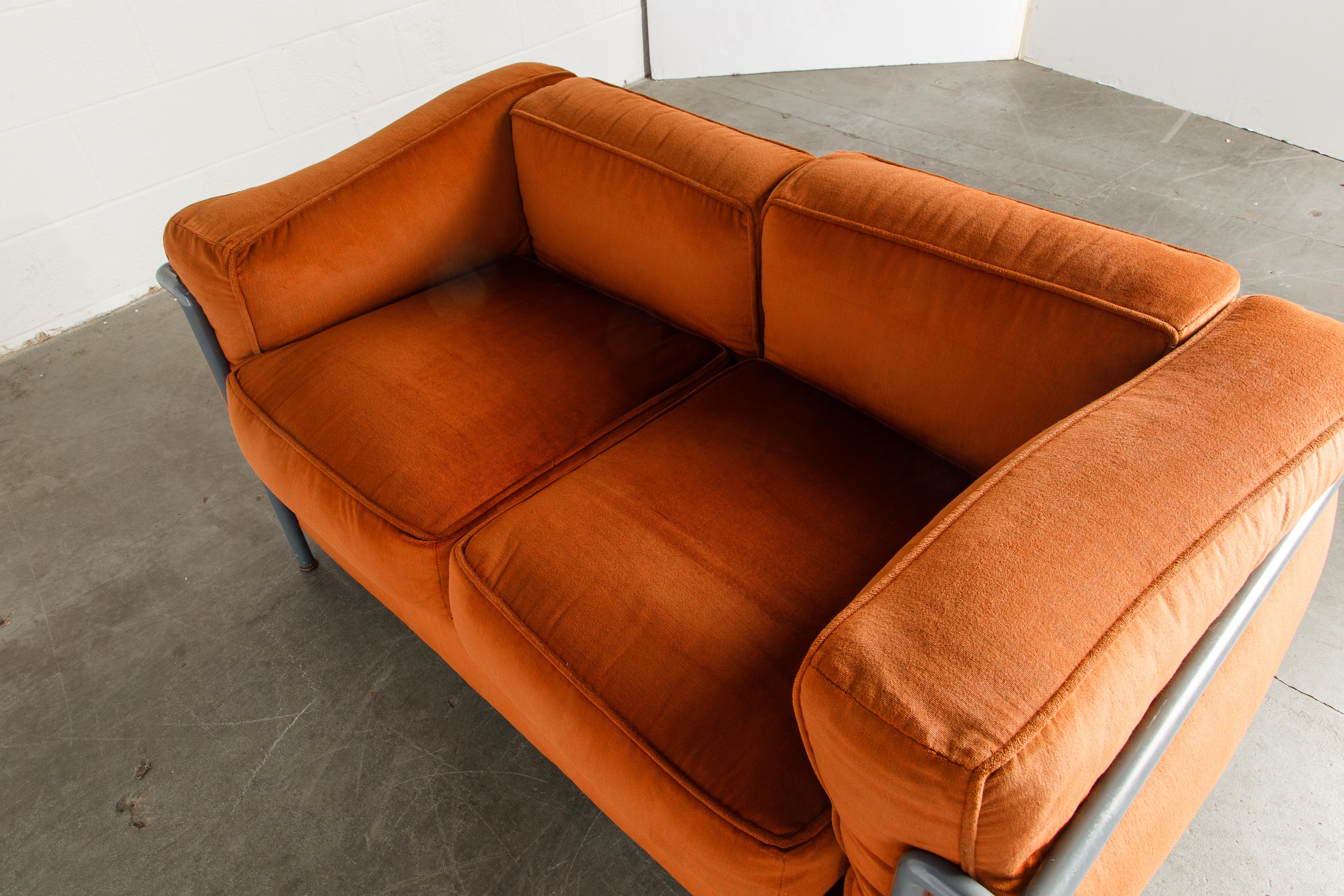 Early Production LC2 Loveseat Sofa by Le Corbusier for Cassina, c. 1965, Signed 4
